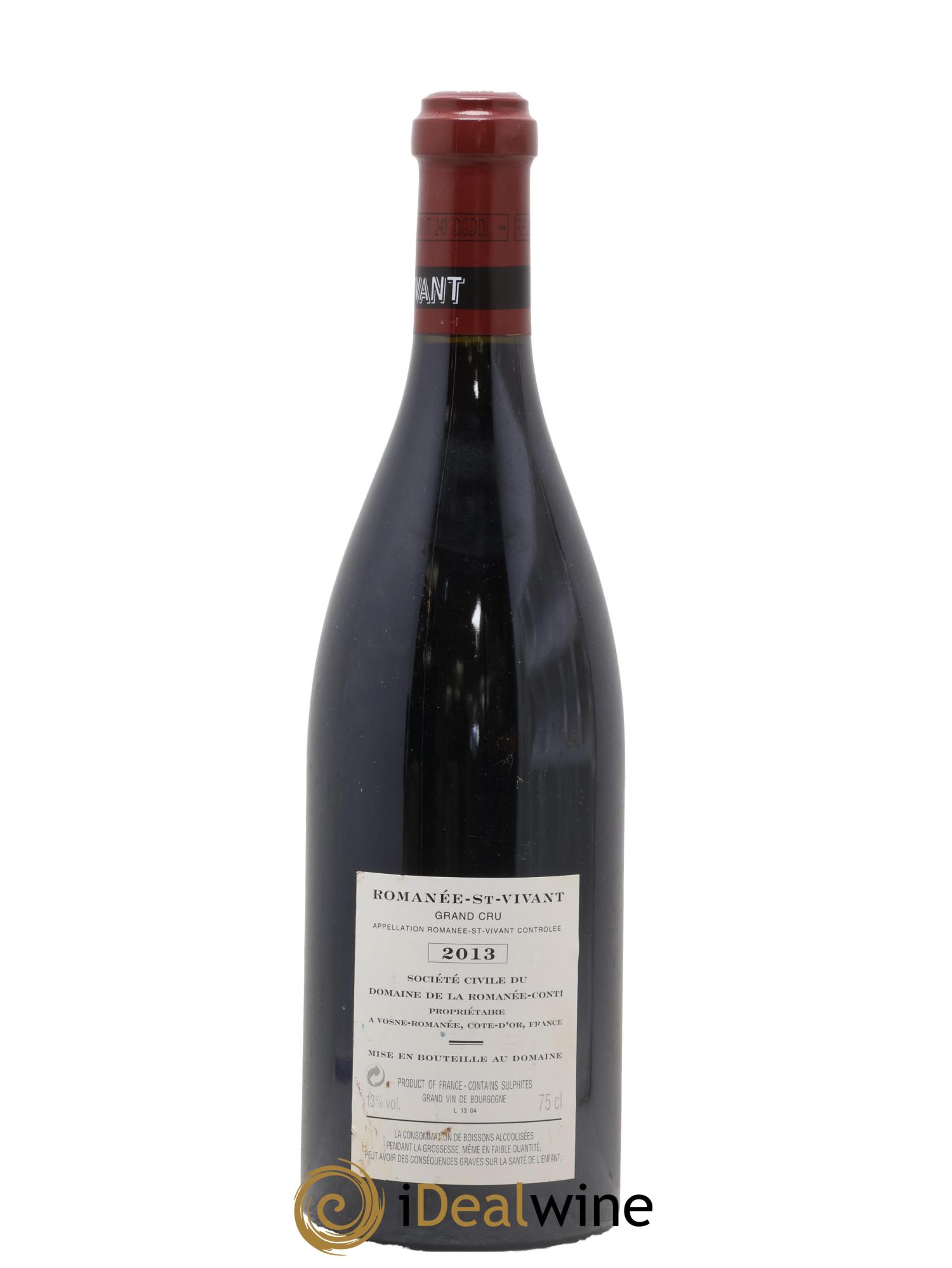 Romanée-Saint-Vivant Grand Cru Domaine de la Romanée-Conti 2013 - Lot of 1 bottle - 1