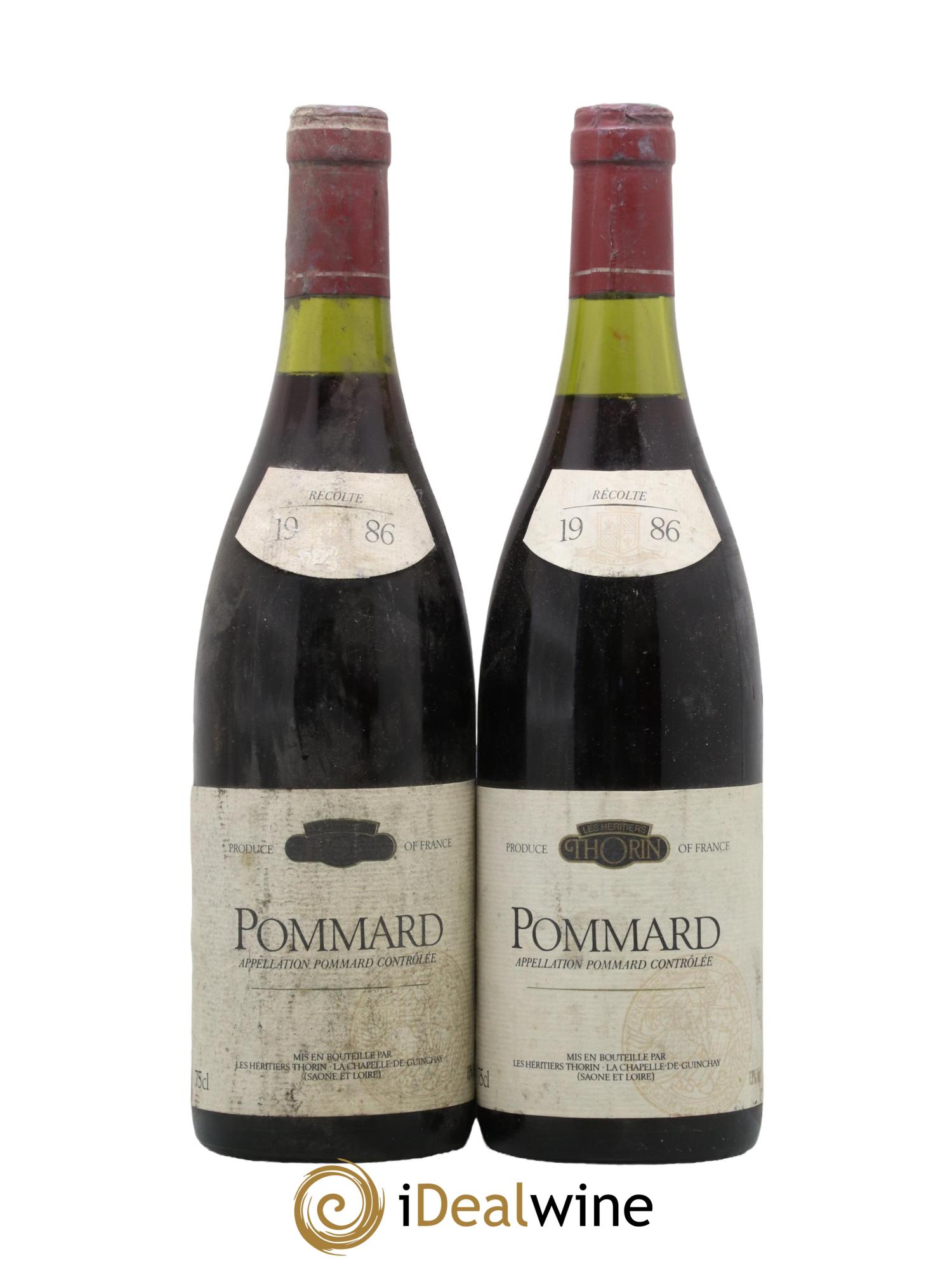 Pommard Les Heritiers Thorin 1986 - Lot de 2 bouteilles - 0