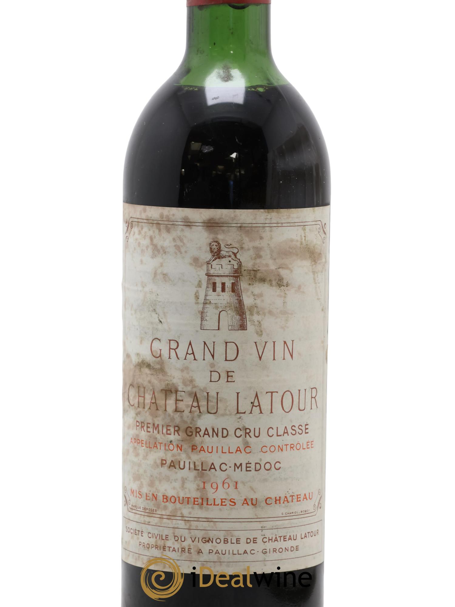 Château Latour 1er Grand Cru Classé 1961 - Lotto di 1 bottiglia - 1