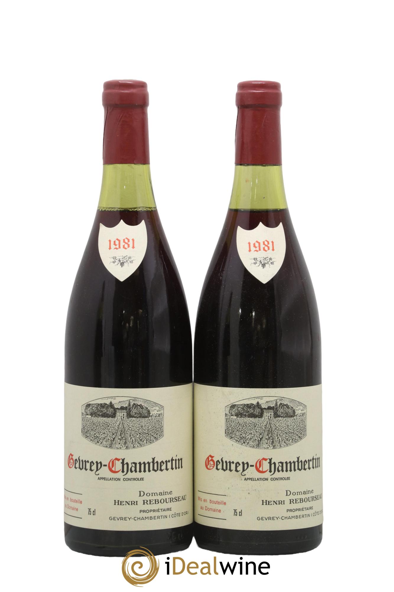 Gevrey-Chambertin Henri Rebourseau (Domaine) 1981 - Lot de 2 bouteilles - 0