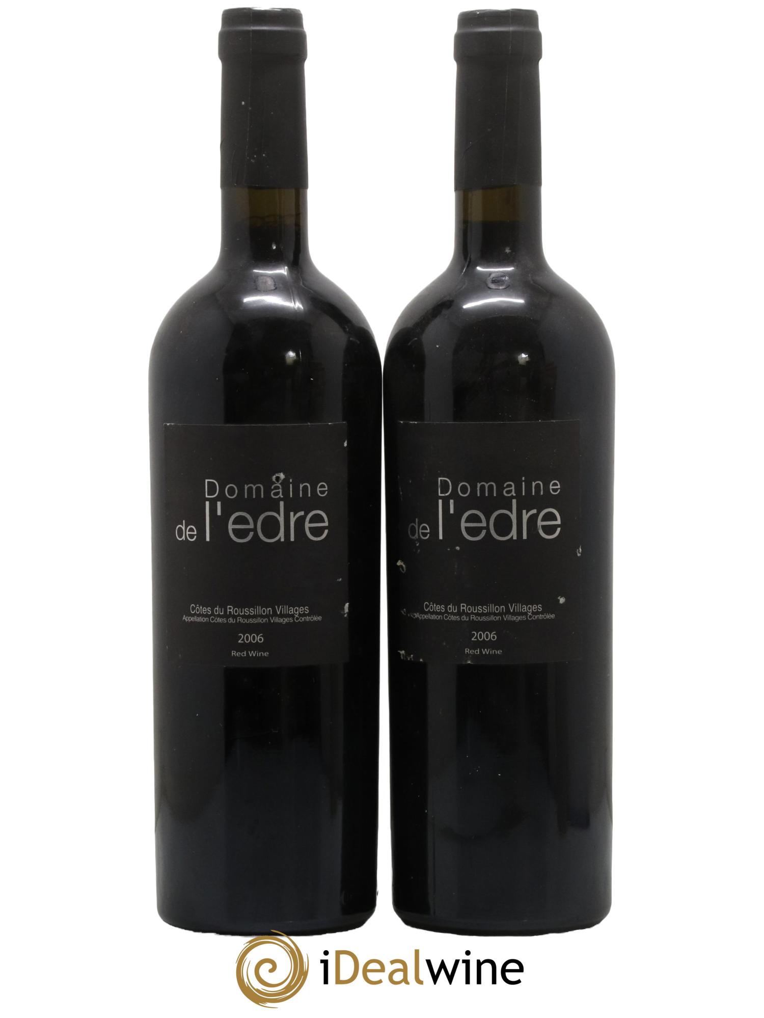 Côtes du Roussillon Domaine De L'Edre 2006 - Lot de 2 bouteilles - 0