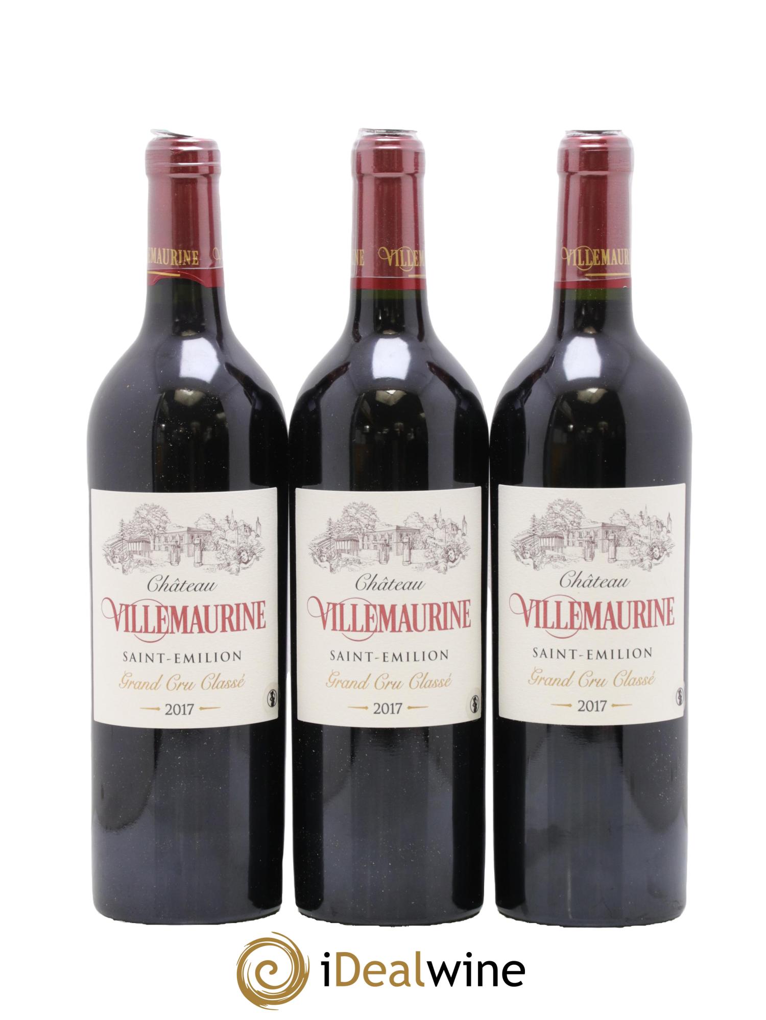 Château Villemaurine Grand Cru Classé 2017 - Lot of 3 bottles - 0