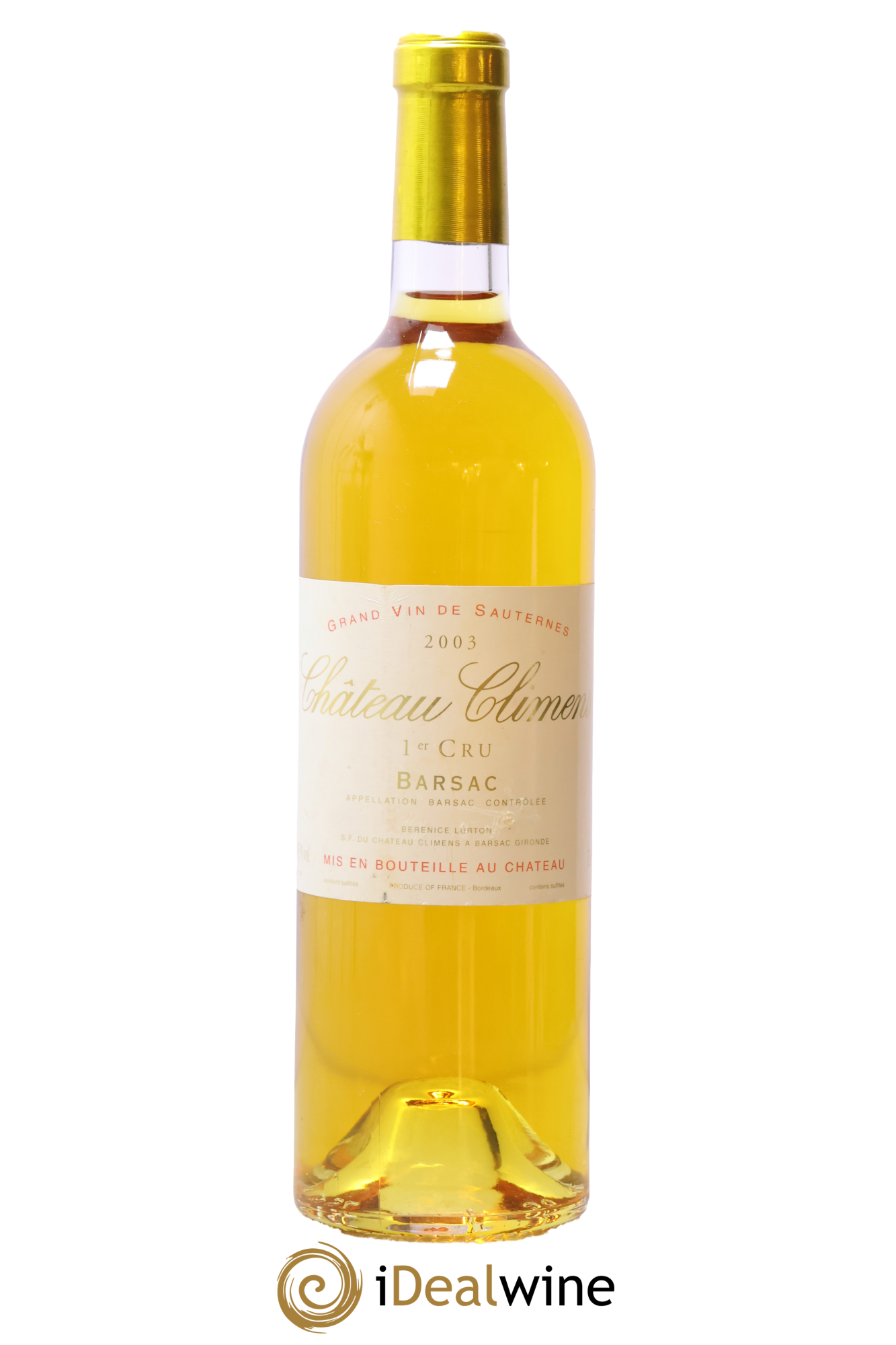Château Climens 1er Grand Cru Classé 2003 - Lot de 1 bouteille - 0