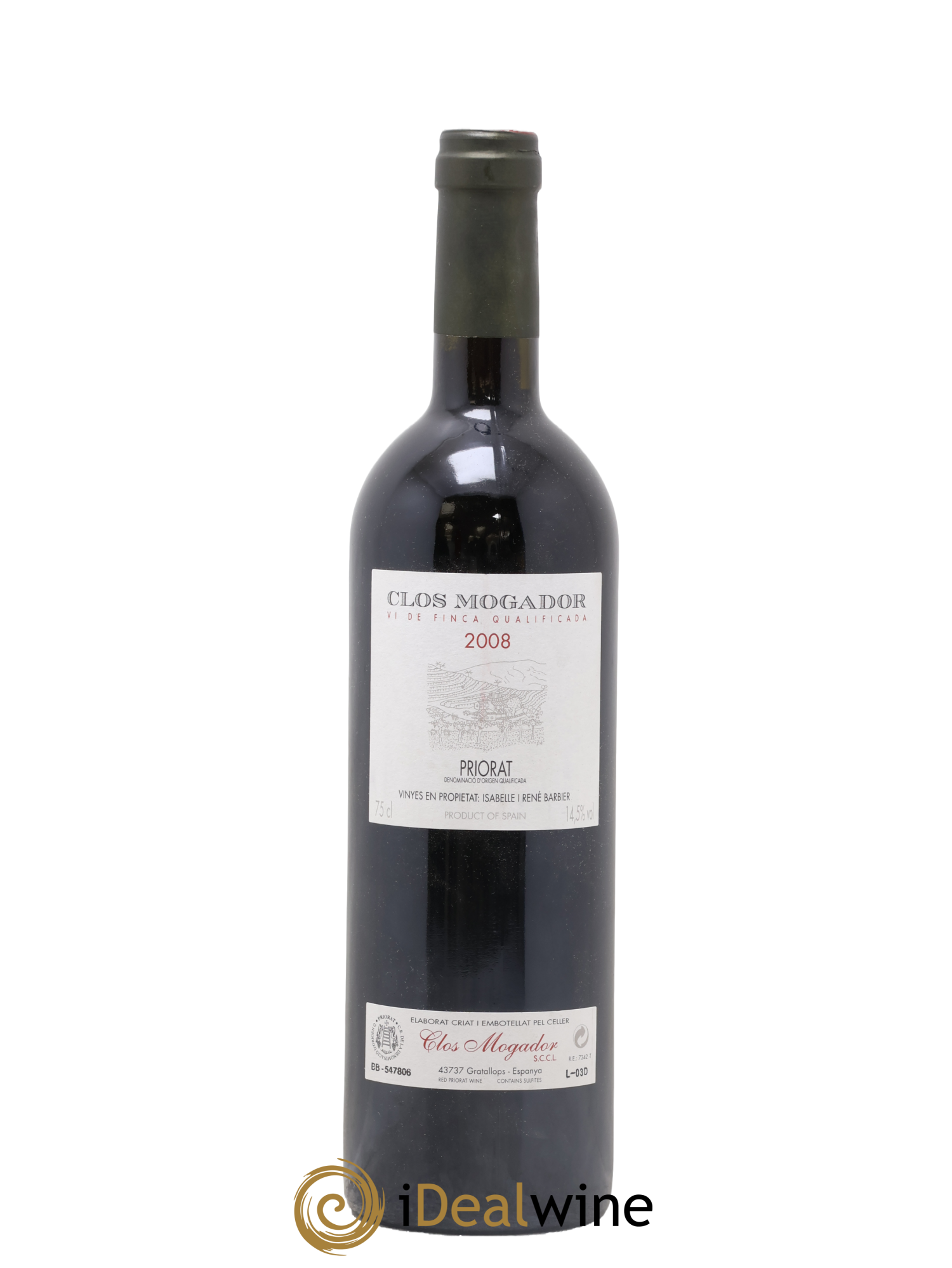 Priorat Clos Mogador DOCA René Barbier 2008 - Lot de 1 bouteille - 0
