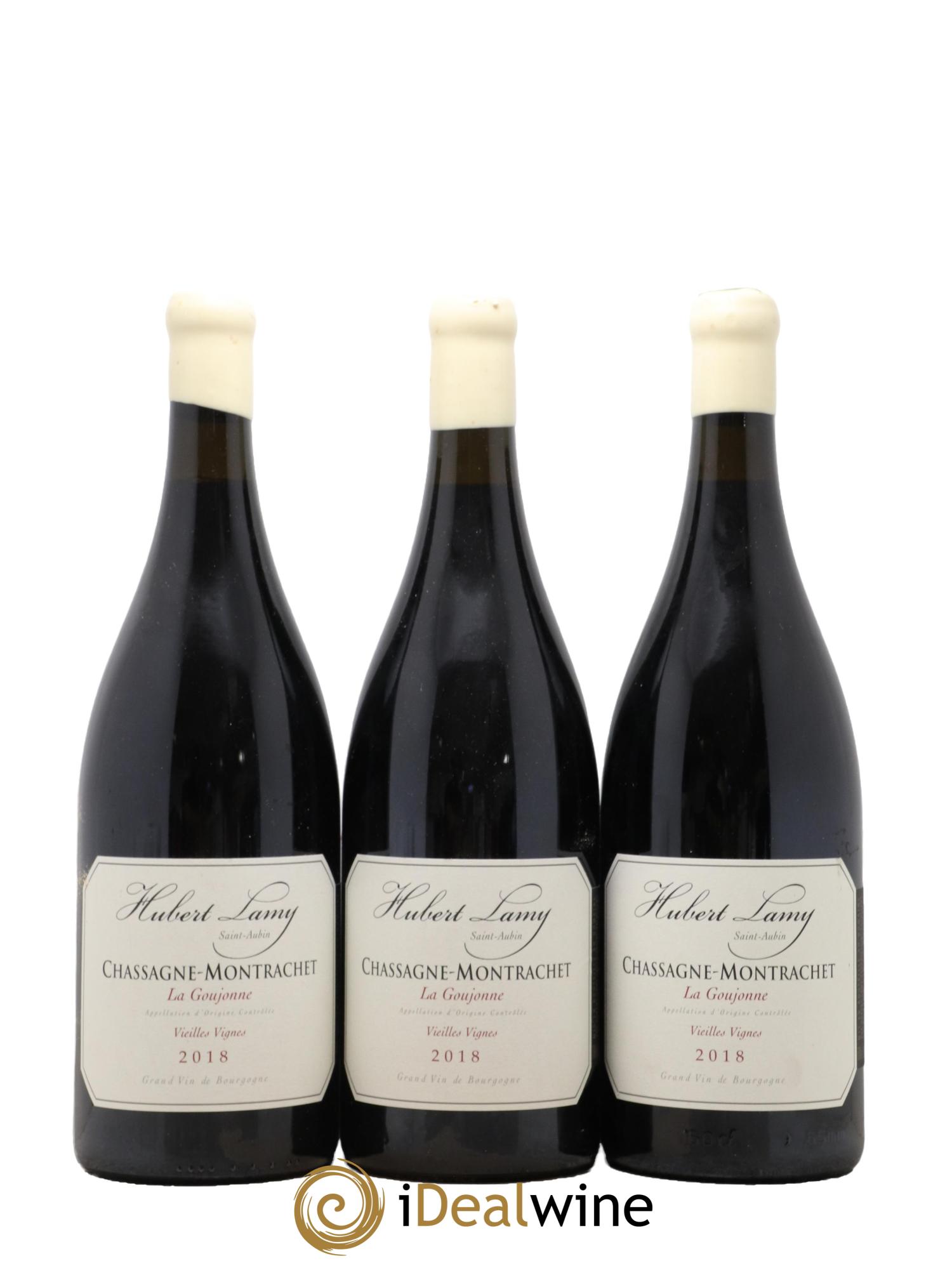 Chassagne-Montrachet La Goujonne Vieilles Vignes Hubert Lamy 2018 - Lotto di 3 magnum - 0