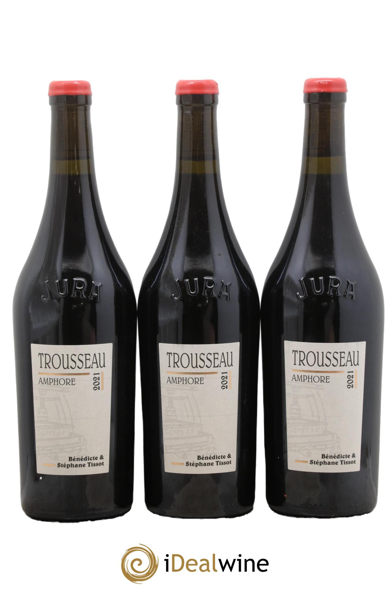 Arbois Trousseau Amphore Bénédicte et Stéphane Tissot 2021 - Posten von 3 Flaschen - 0