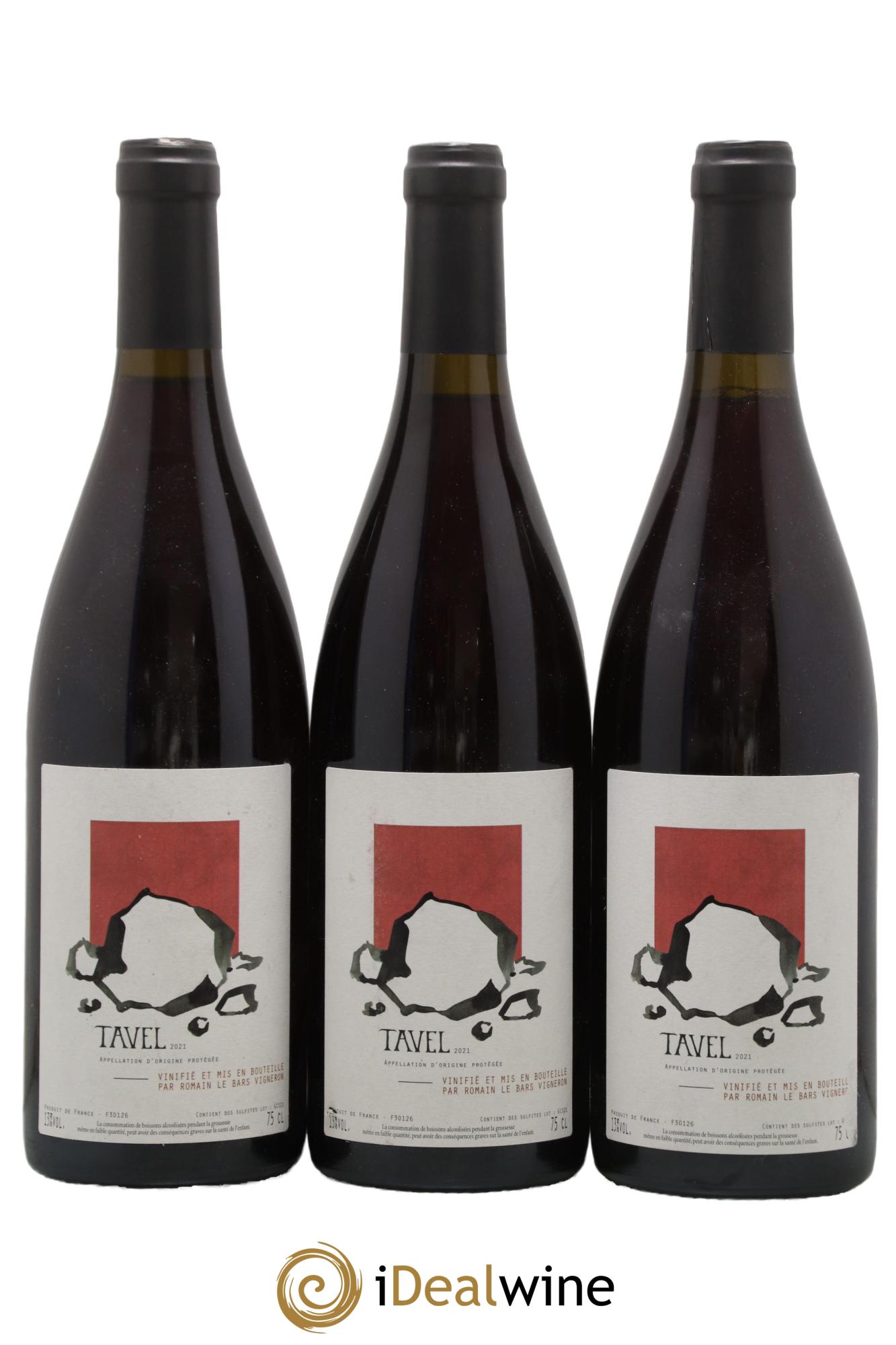 Tavel Romain Le Bars 2021 - Lot de 3 bouteilles - 0