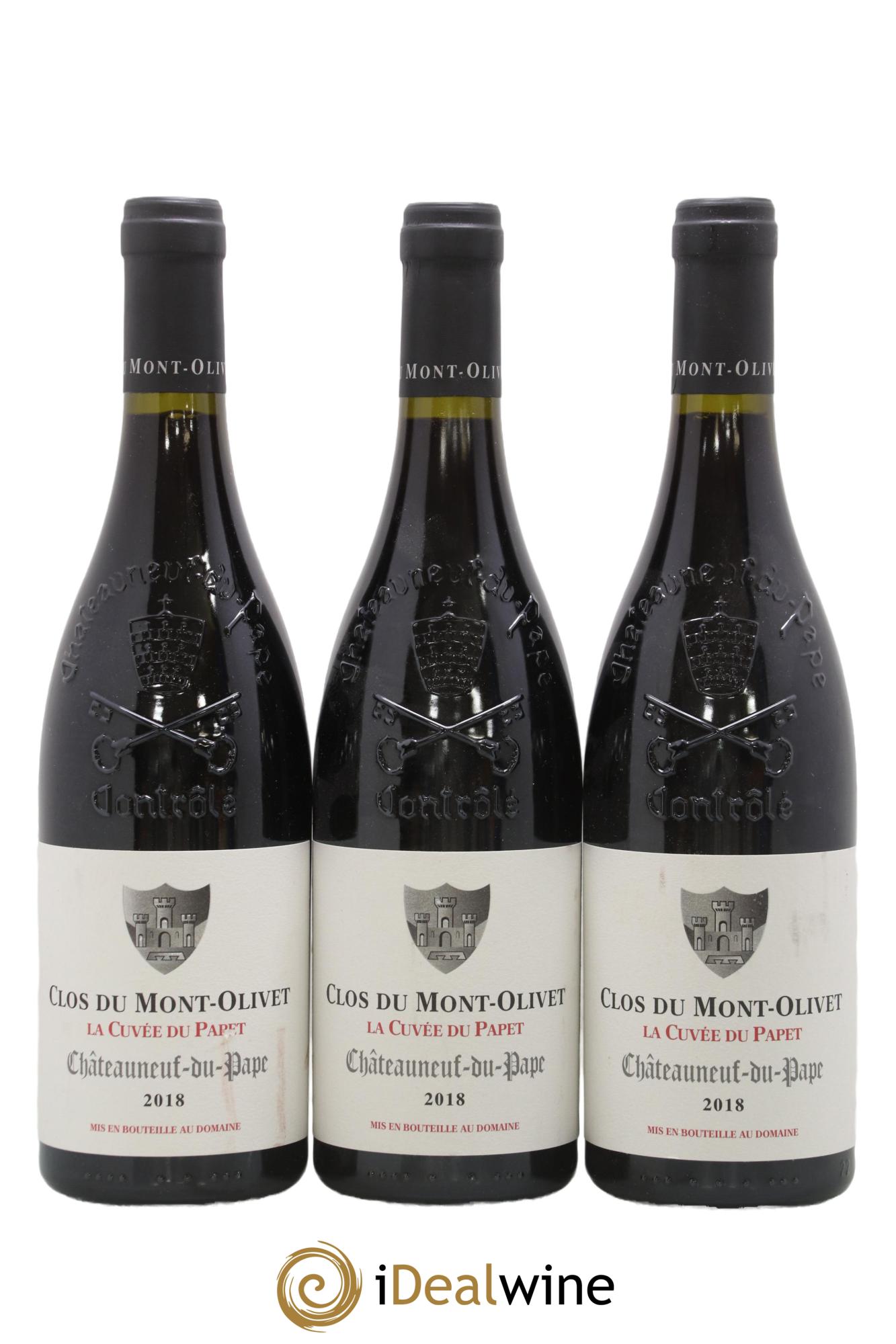Châteauneuf-du-Pape Cuvée du Papet Clos du Mont-Olivet 2018 - Lot de 3 bouteilles - 0