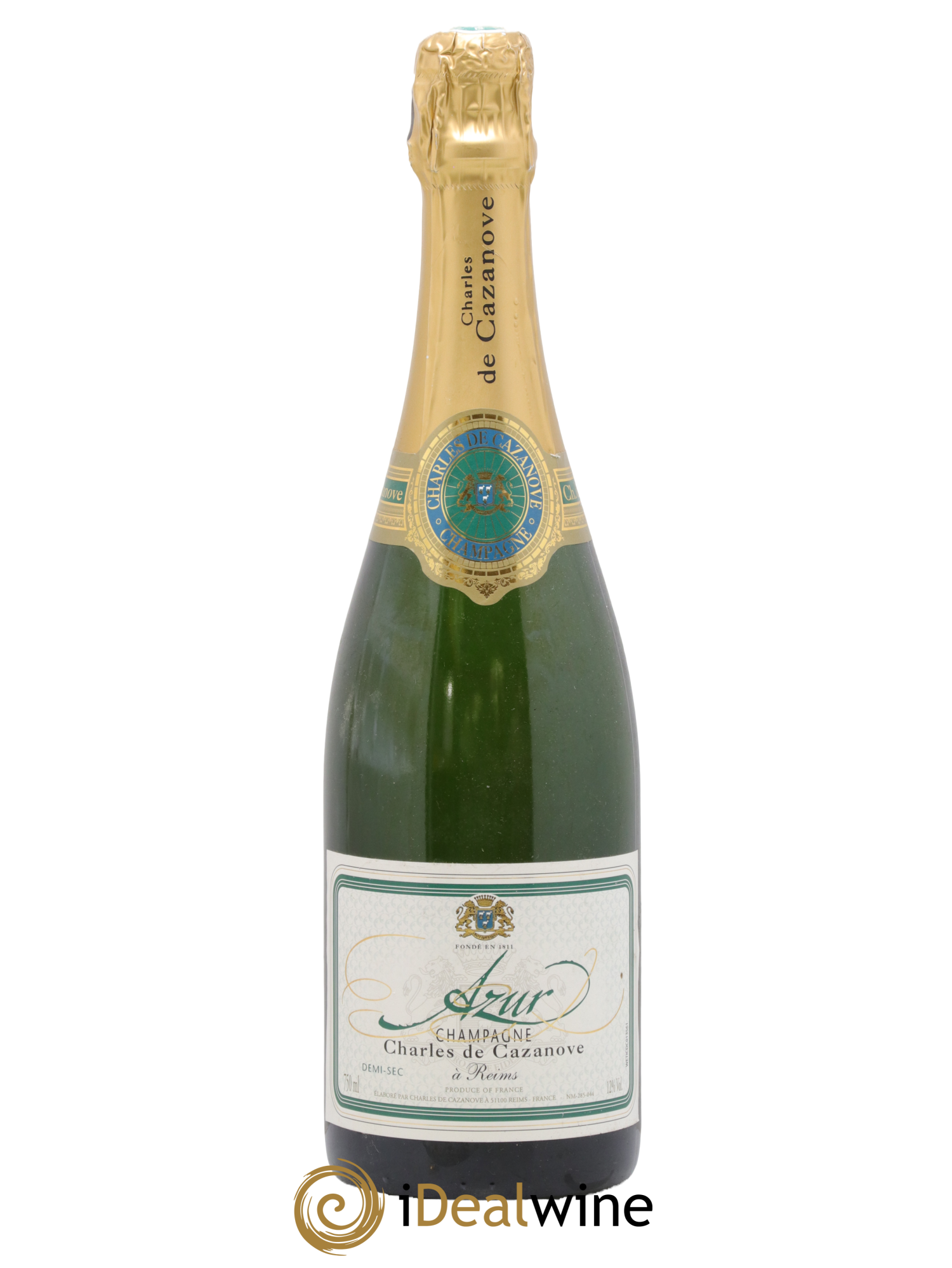 Champagne Demi Sec Cuvée Azur Charles De Cazanove - Lot de 1 bouteille - 0
