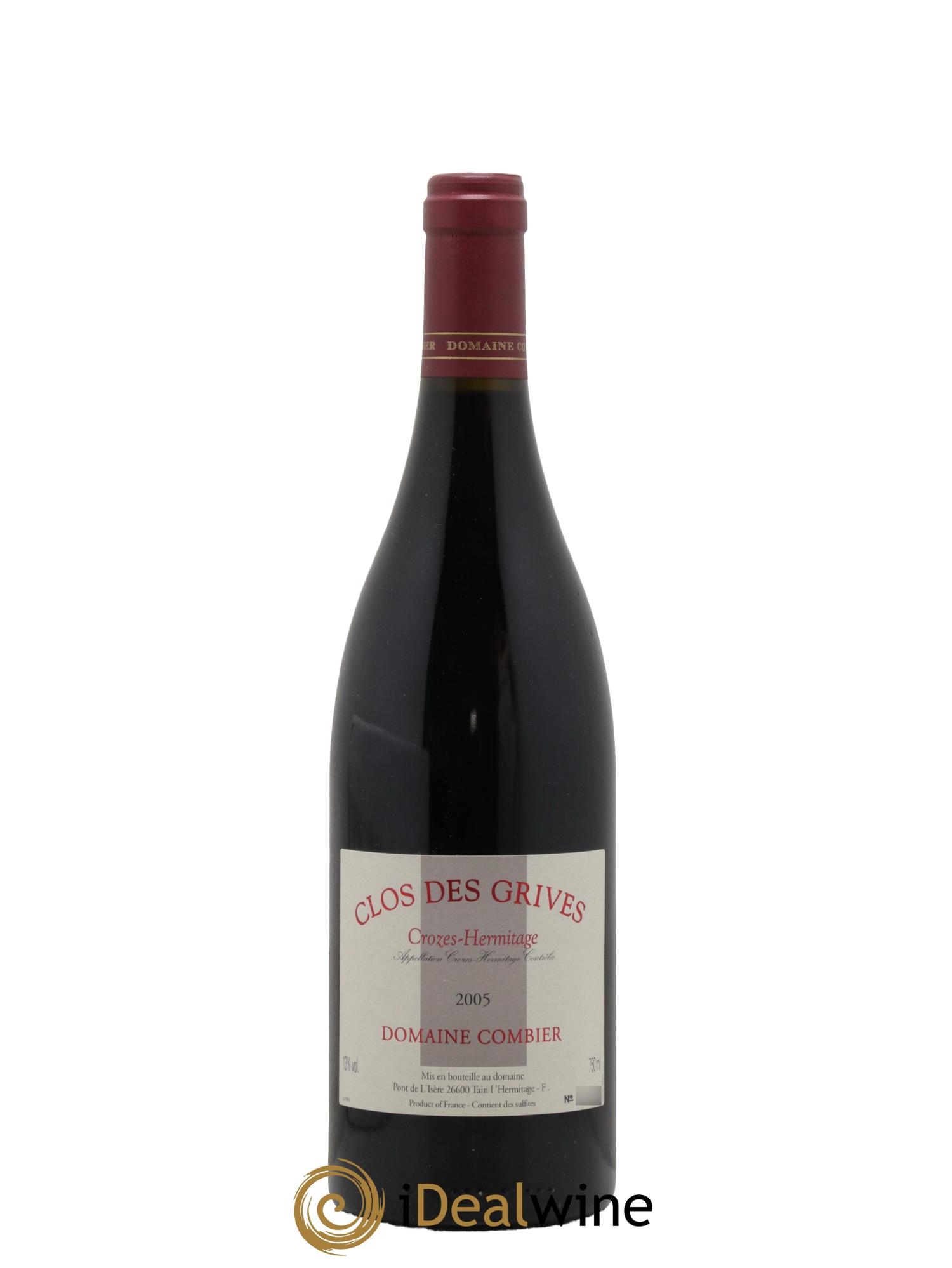 Crozes-Hermitage Clos des Grives Combier 2005 - Posten von 1 Flasche - 0