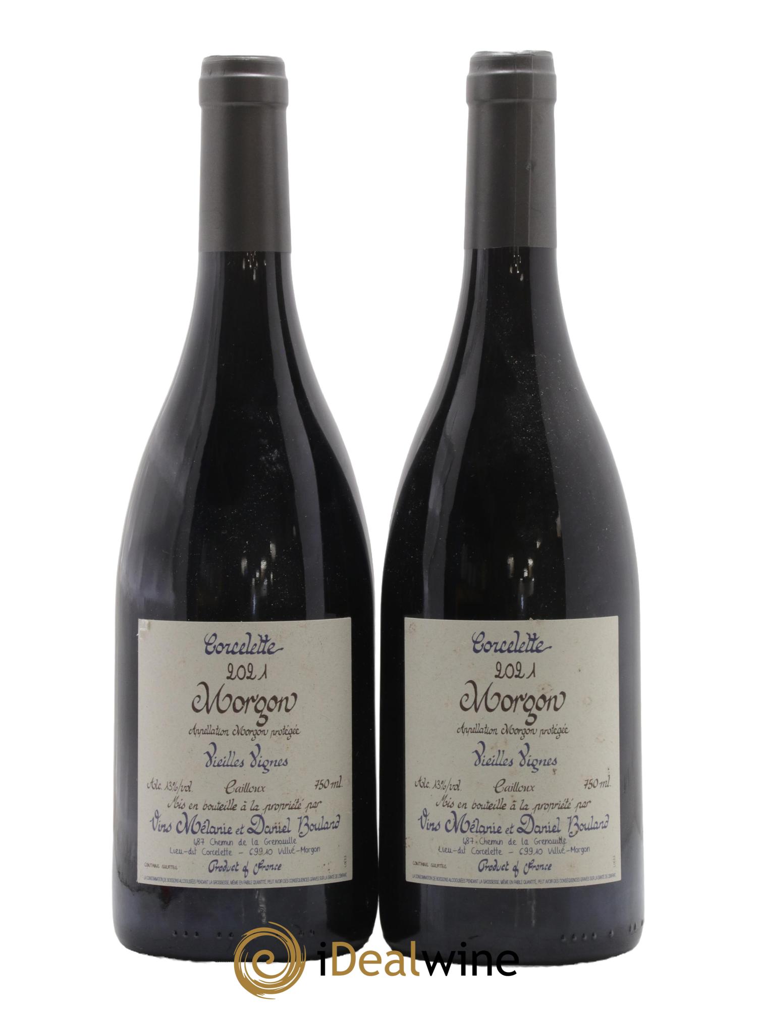 Morgon Corcelette Vieilles Vignes Cailloux Daniel Bouland (Domaine) 2021 - Lot de 2 bouteilles - 0
