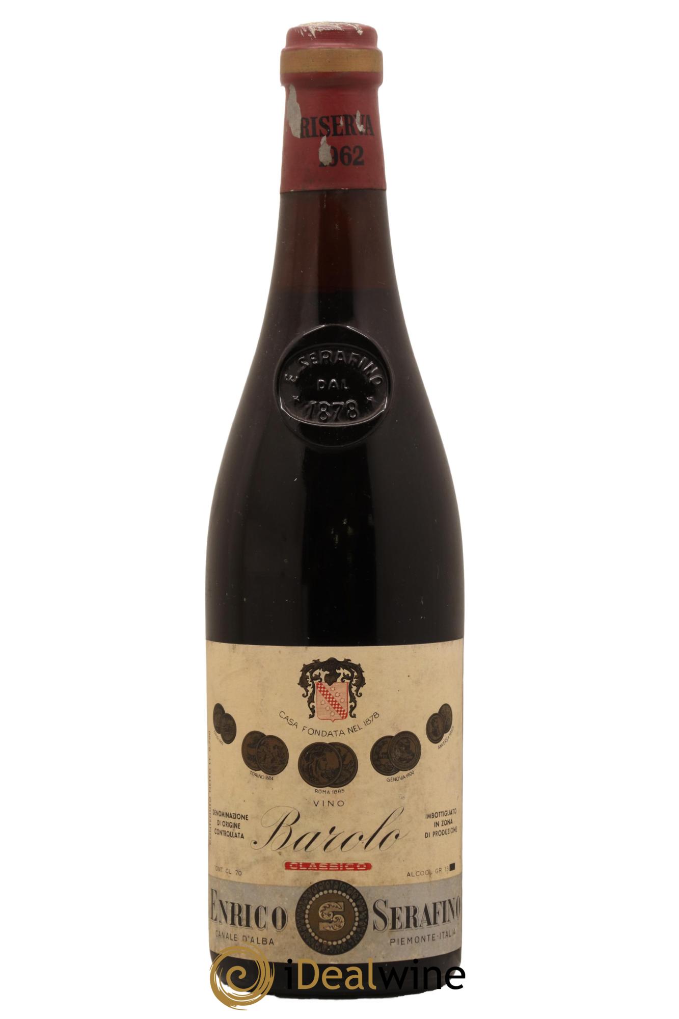 Barolo Riserva Serafino 1962 - Lot of 1 bottle - 0