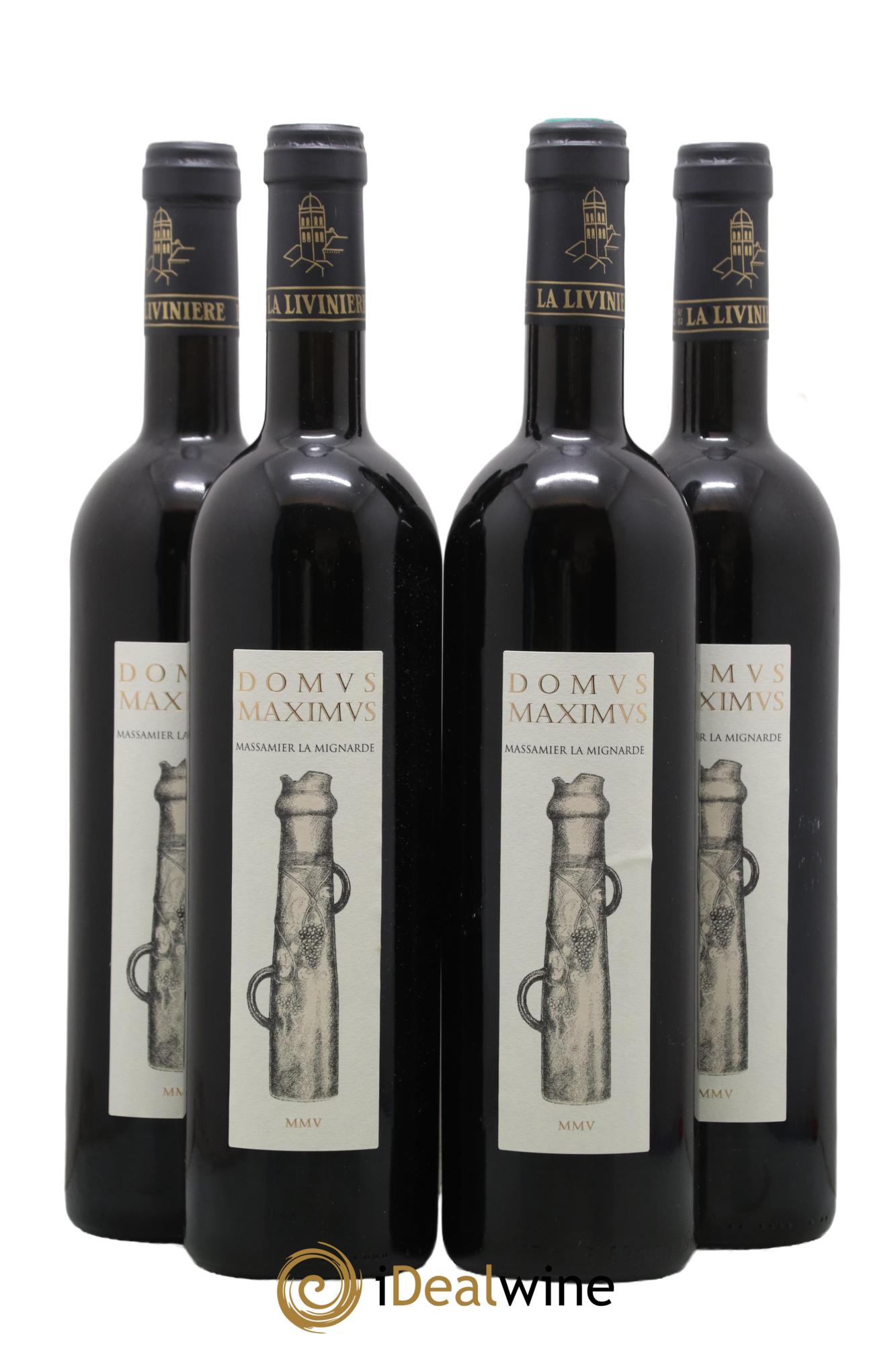 Minervois La Livinière Domus Maximus Domaine Massamier La Mignarde 2005 - Lot de 4 bouteilles - 0