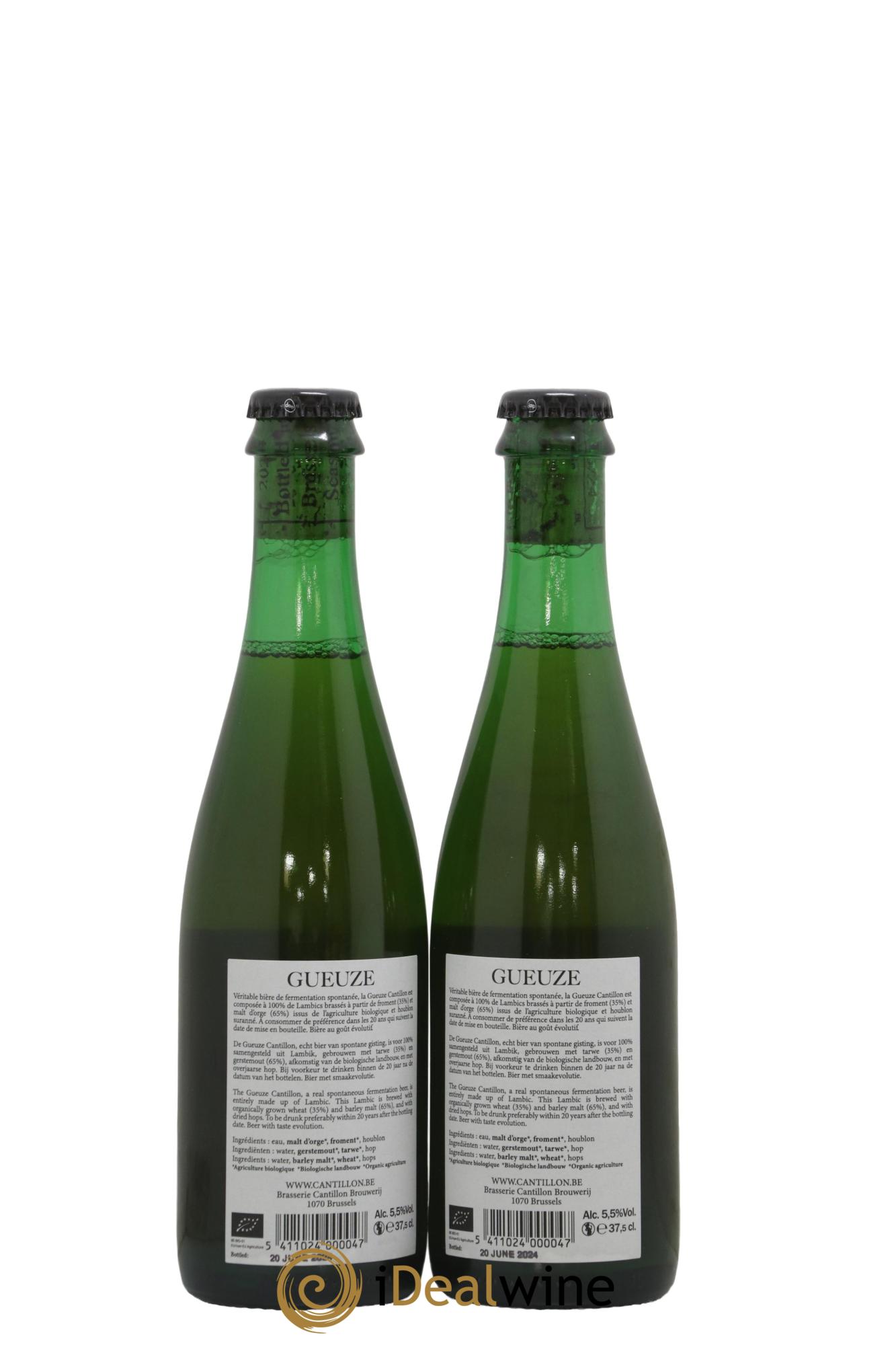 Bière Gueuze Cantillon Lambic Bio New Label (Bottle 2024) - Lot de 2 demi bouteilles - 1