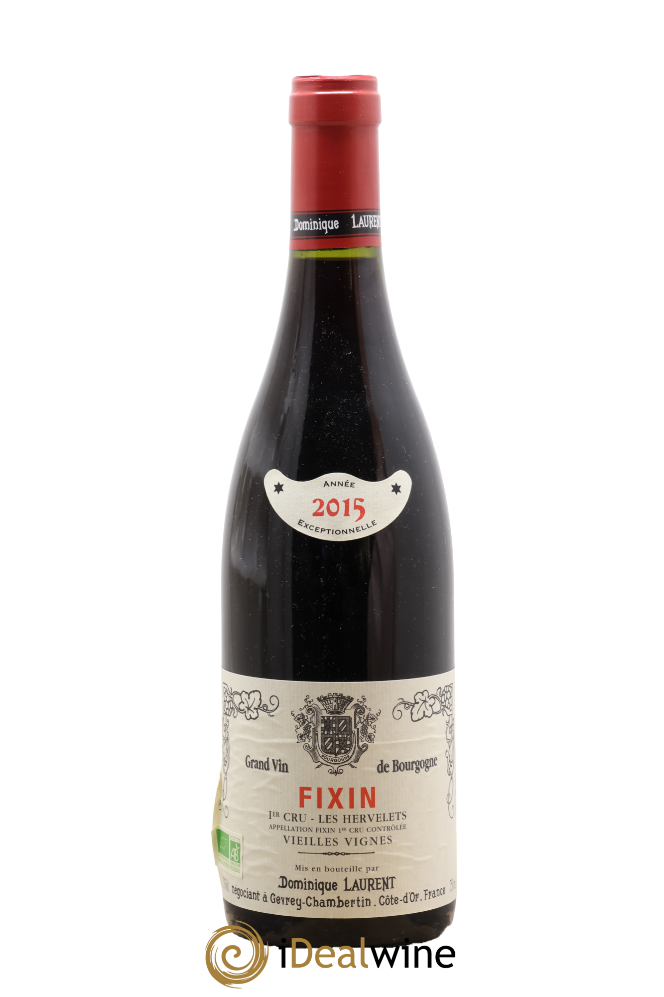 Fixin 1er Cru Les Hervelets Vieilles Vignes Dominique Laurent 2015 - Lot de 1 bouteille - 0