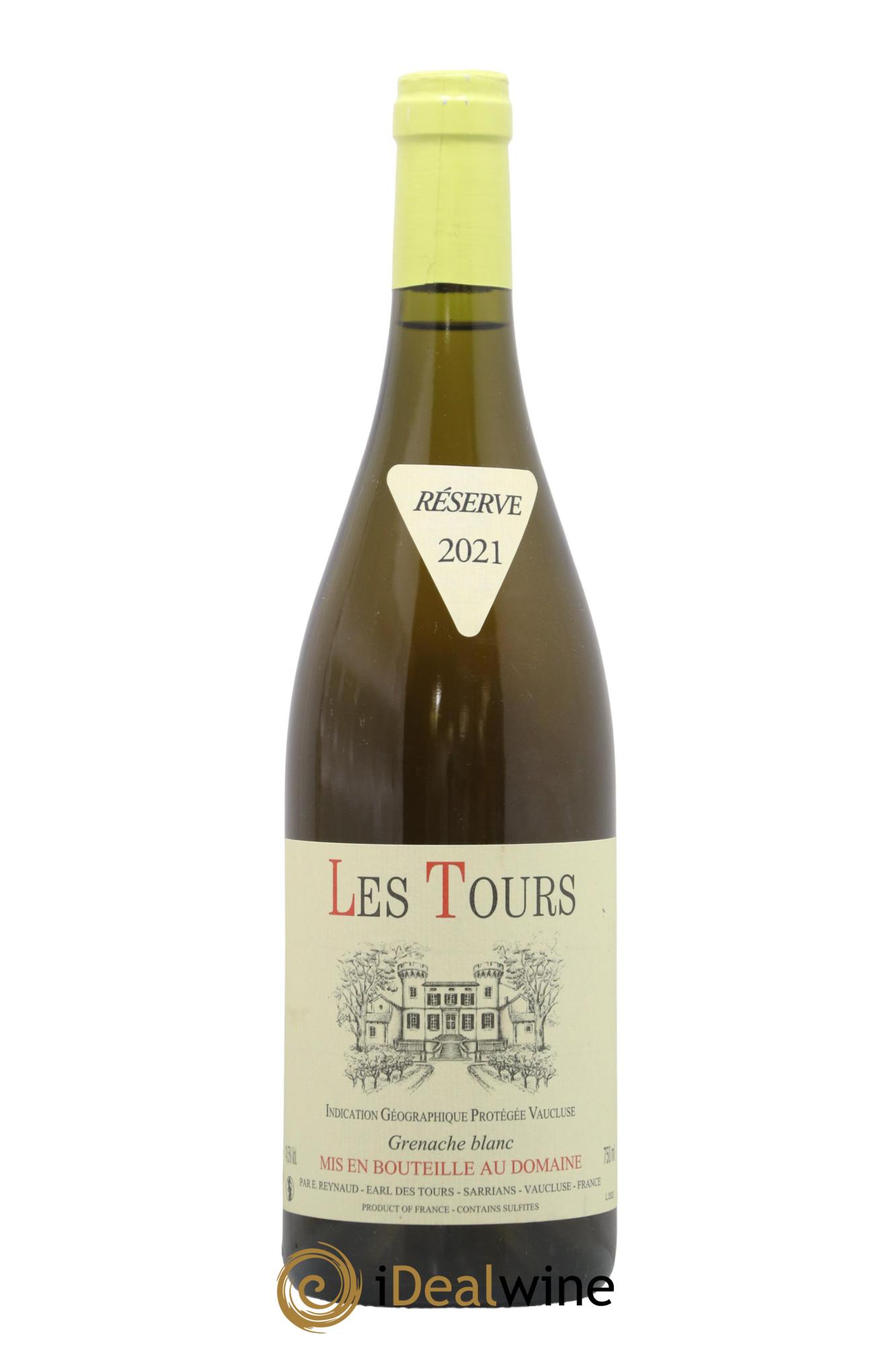 IGP Vaucluse (Vin de Pays de Vaucluse) Les Tours Grenache Blanc Emmanuel Reynaud 2021 - Lot of 1 bottle - 0