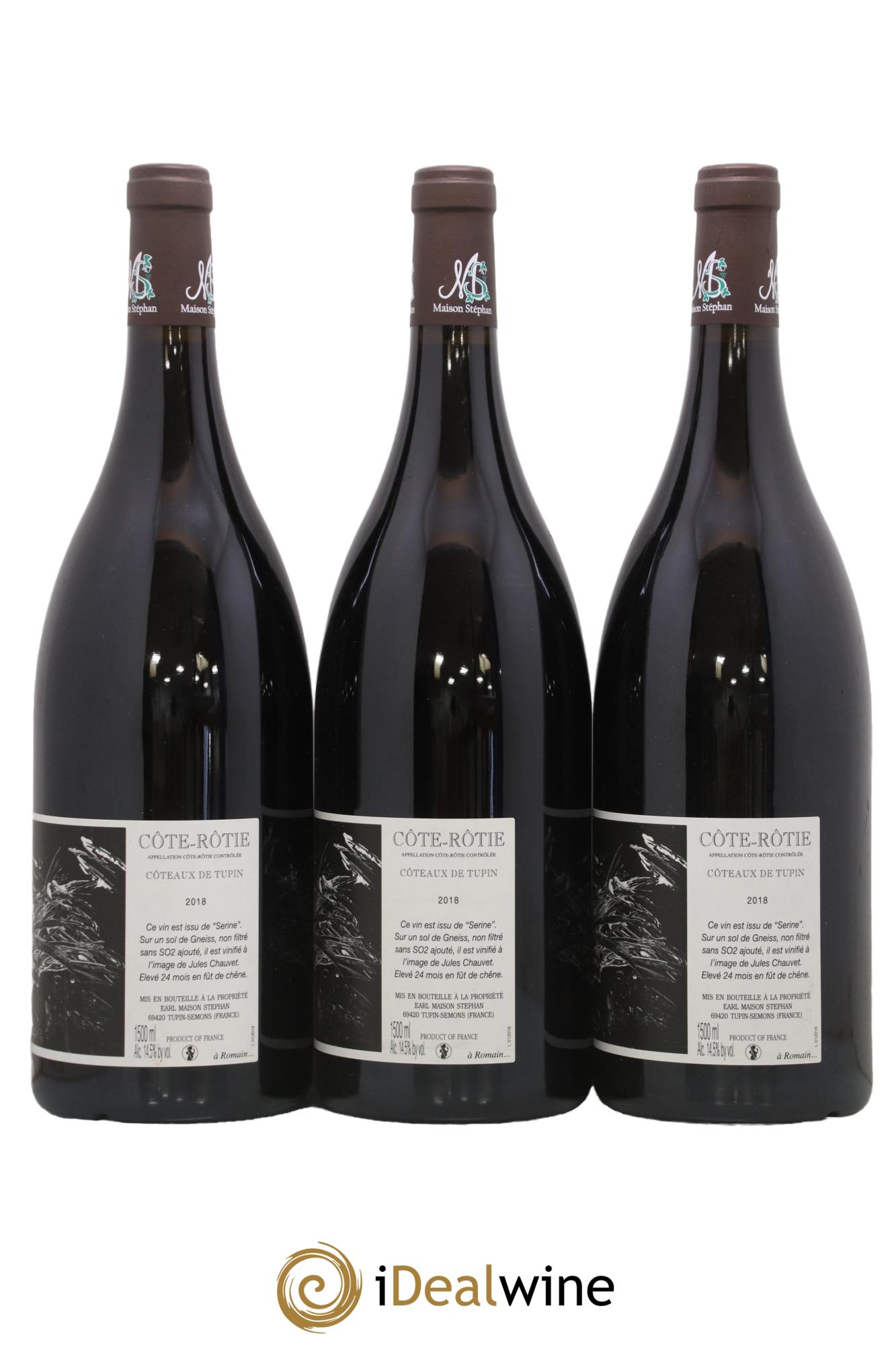 Côte-Rôtie Coteaux de Tupin Jean-Michel Stephan 2018 - Posten von 3 Magnum - 1