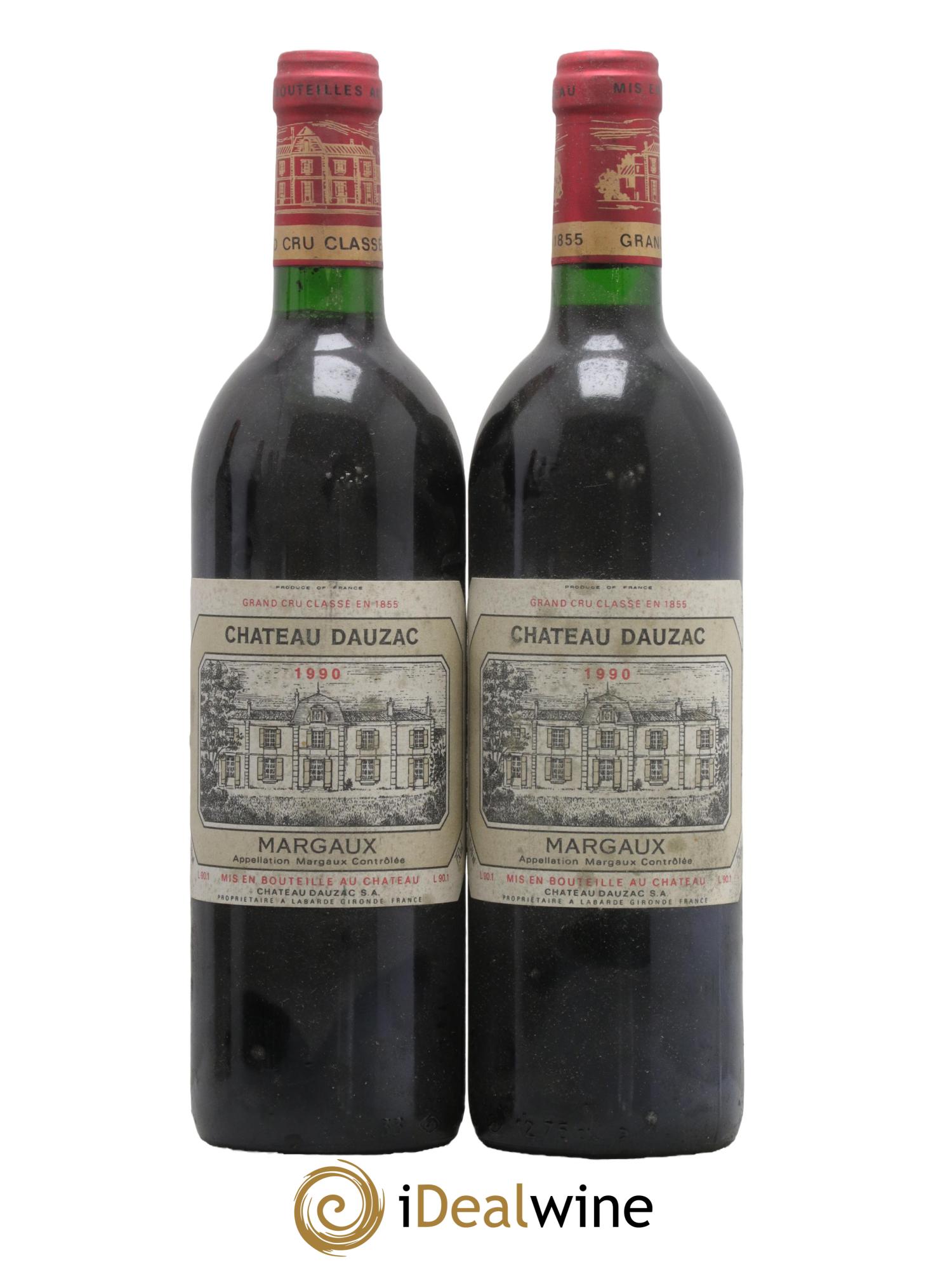 Château Dauzac 5ème Grand Cru Classé 1990 - Lot de 2 bouteilles - 0