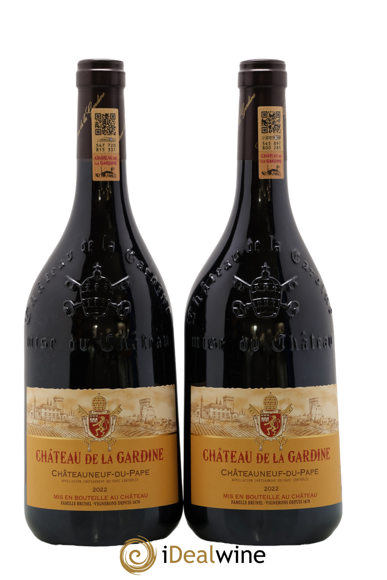Châteauneuf-du-Pape Château de La Gardine Famille Brunel 2022 - Lot de 2 bouteilles - 0