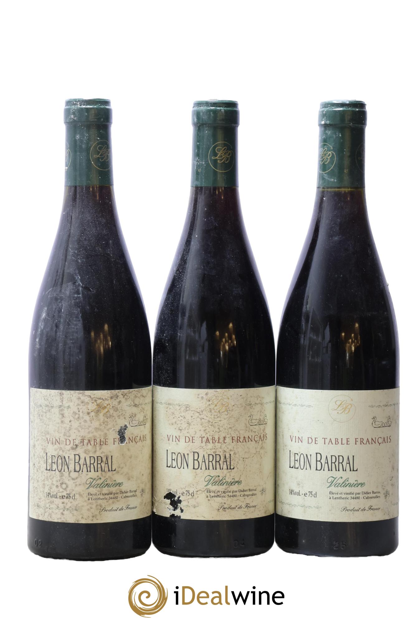 Vin de France Valinière Domaine Léon Barral 2006 - Lot de 3 bouteilles - 0