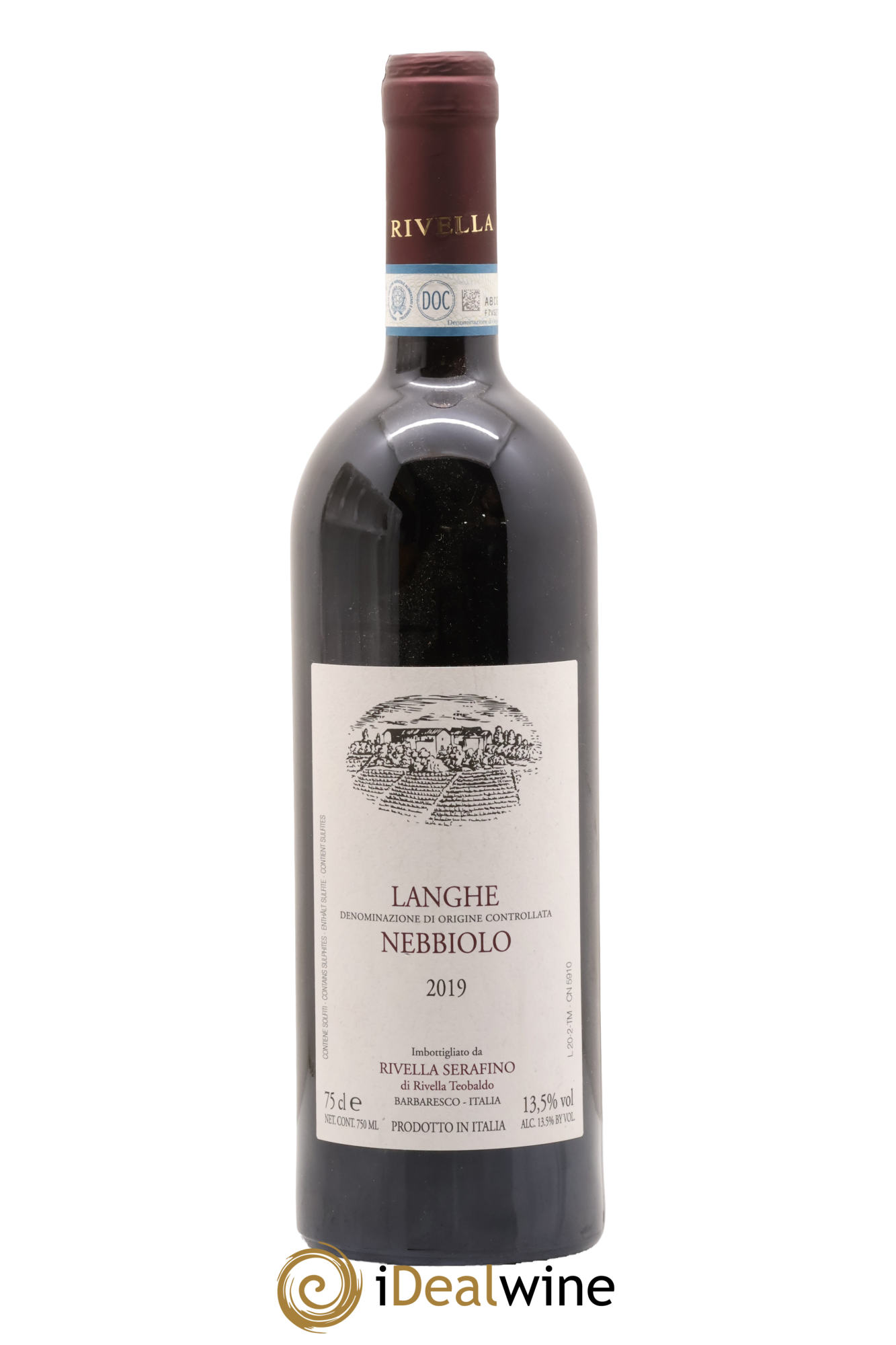 Langhe DOC Nebbiolo Rivella Serafino 2019 - Lot of 1 bottle - 0