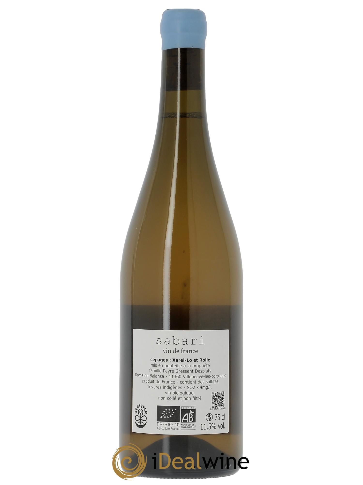 Vin de France Sabari Balansa (Domaine)  2024 - Lotto di 1 bottiglia - 1