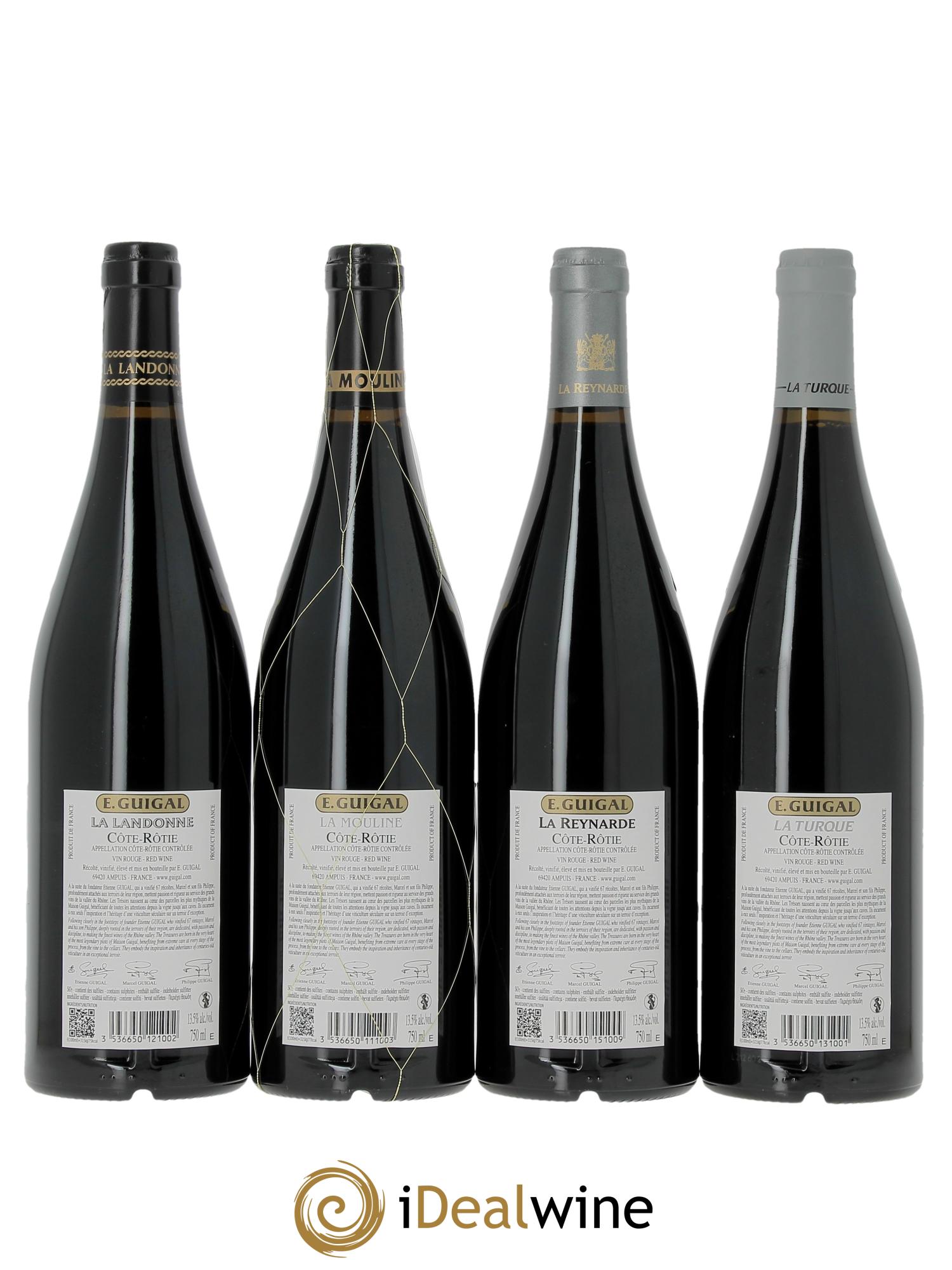 Côte-Rôtie Guigal Quatuor La Turque - La Landonne - La Mouline - La Reynarde Guigal (OWC if 4 bts) 2022 - Lot of 1 bottle - 2