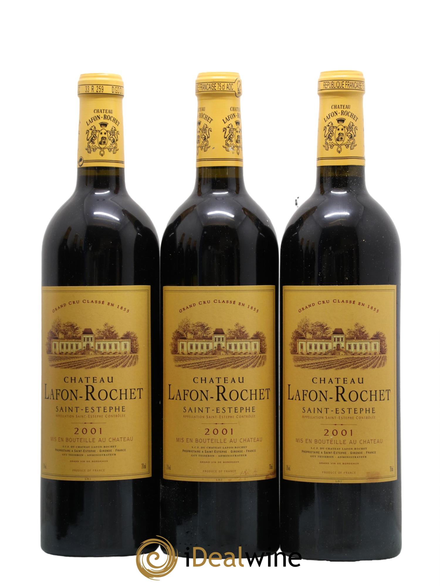 Château Lafon Rochet 4ème Grand Cru Classé 2001 - Lotto di 12 bottiglie - 3