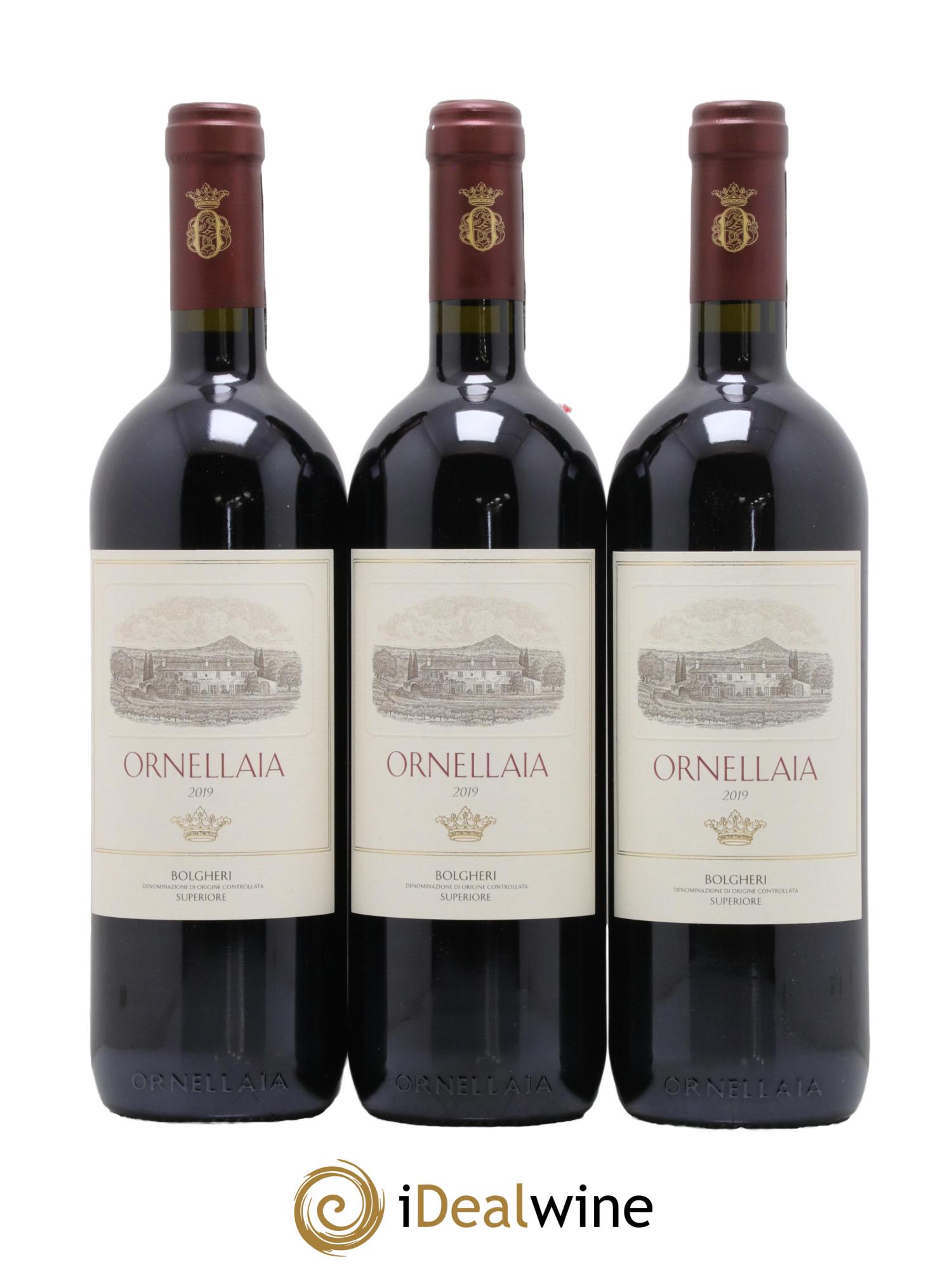 Toscana IGT Bolgheri Ornellaia 2019 - Lot de 3 bouteilles - 0