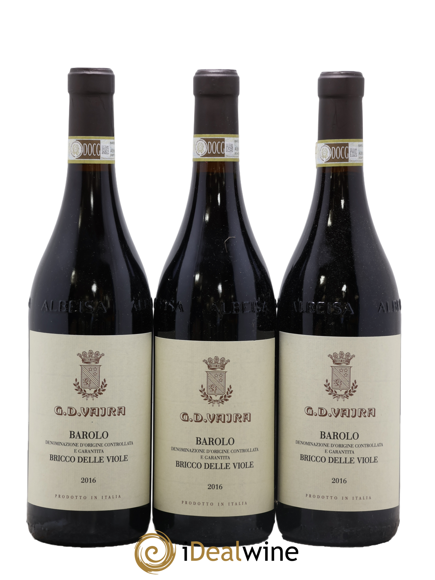 Barolo DOCG Bricco Delle Viole G.D Vajra 2016 - Lot de 3 bouteilles - 0