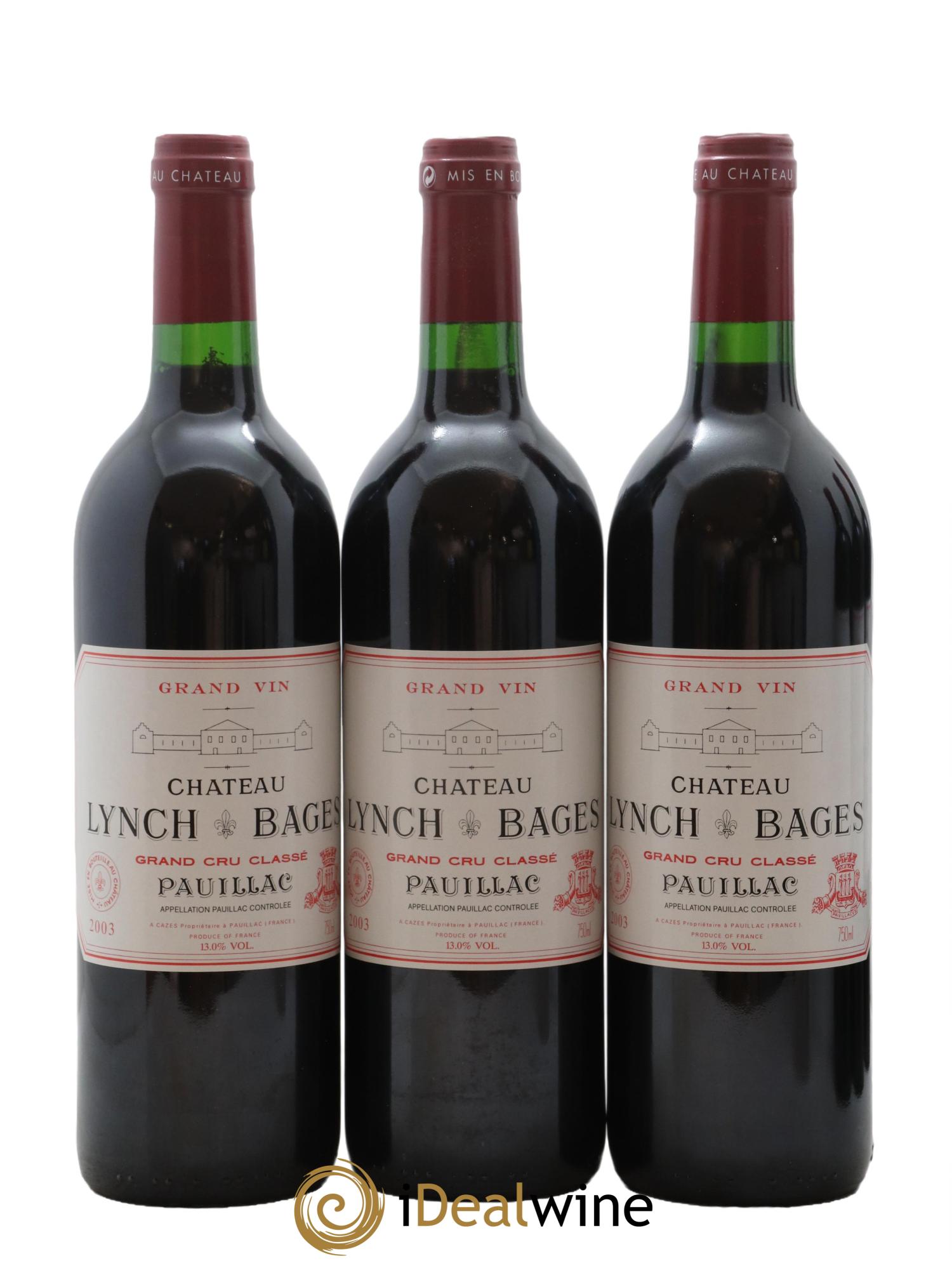 Château Lynch Bages 5ème Grand Cru Classé 2003 - Lot de 6 bouteilles - 2