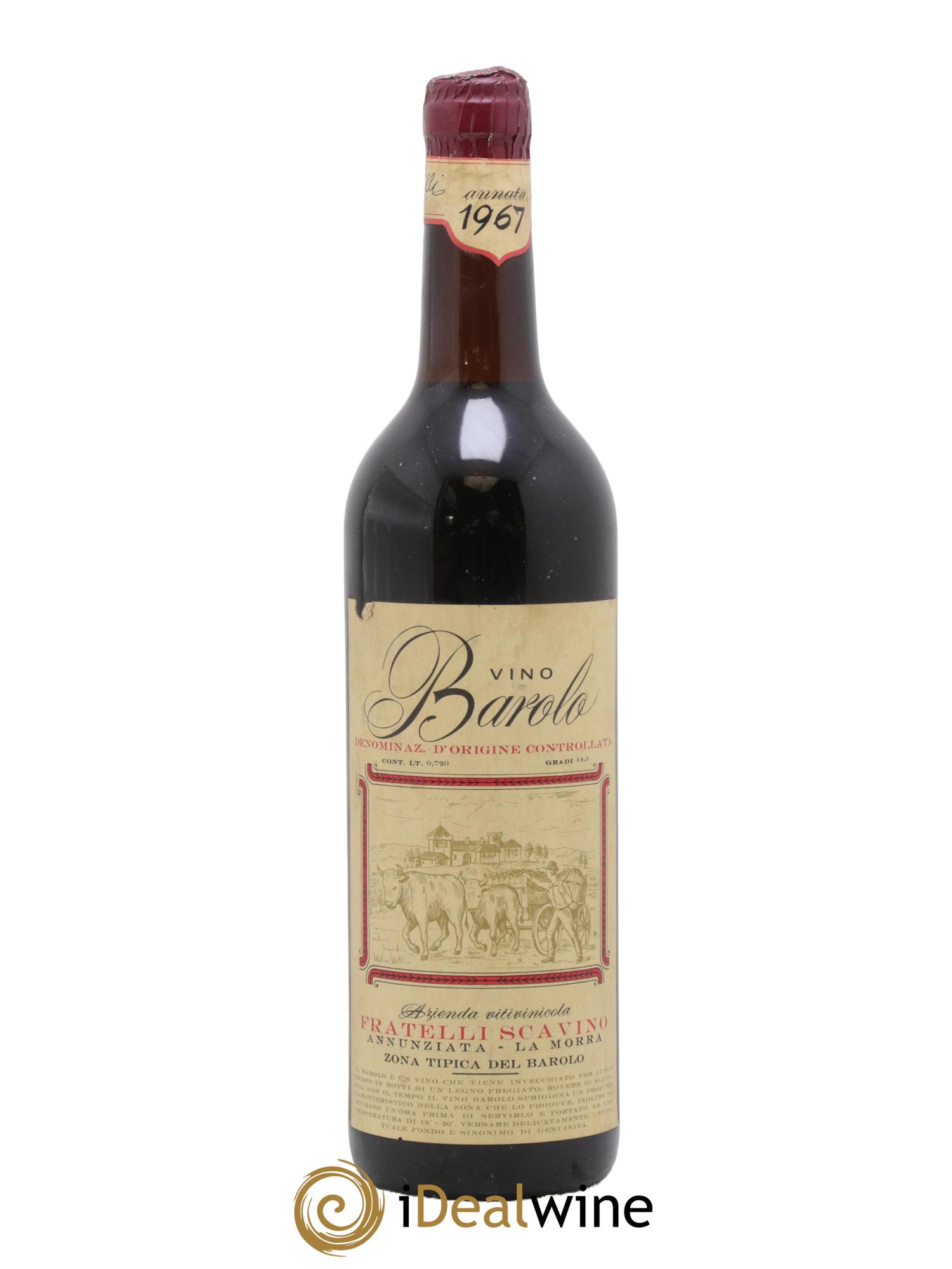 Barolo Scavino Fratelli 1967 - Lot de 1 bouteille - 0