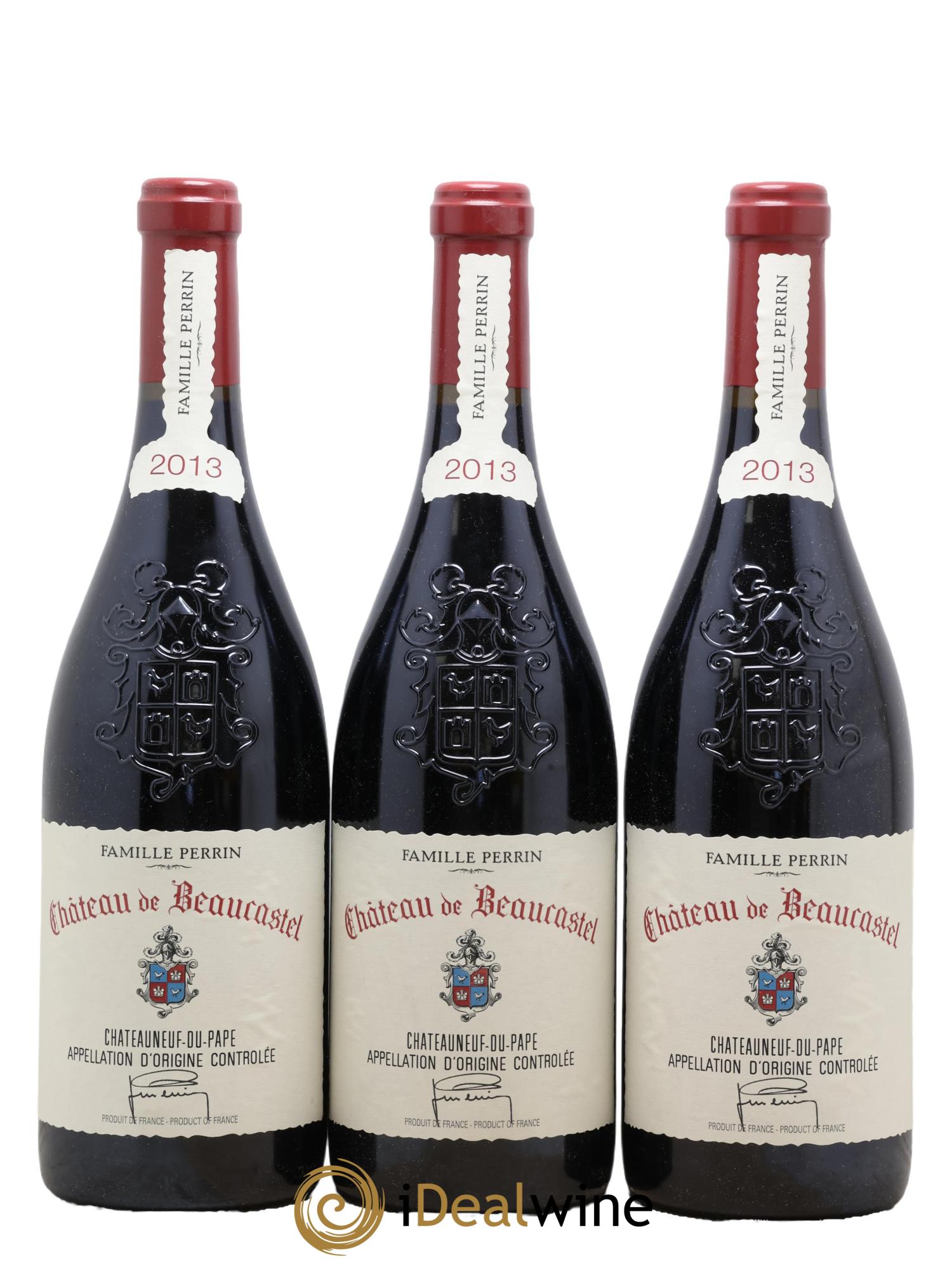 Châteauneuf-du-Pape Château de Beaucastel Famille Perrin 2013 - Lot de 3 bouteilles - 0