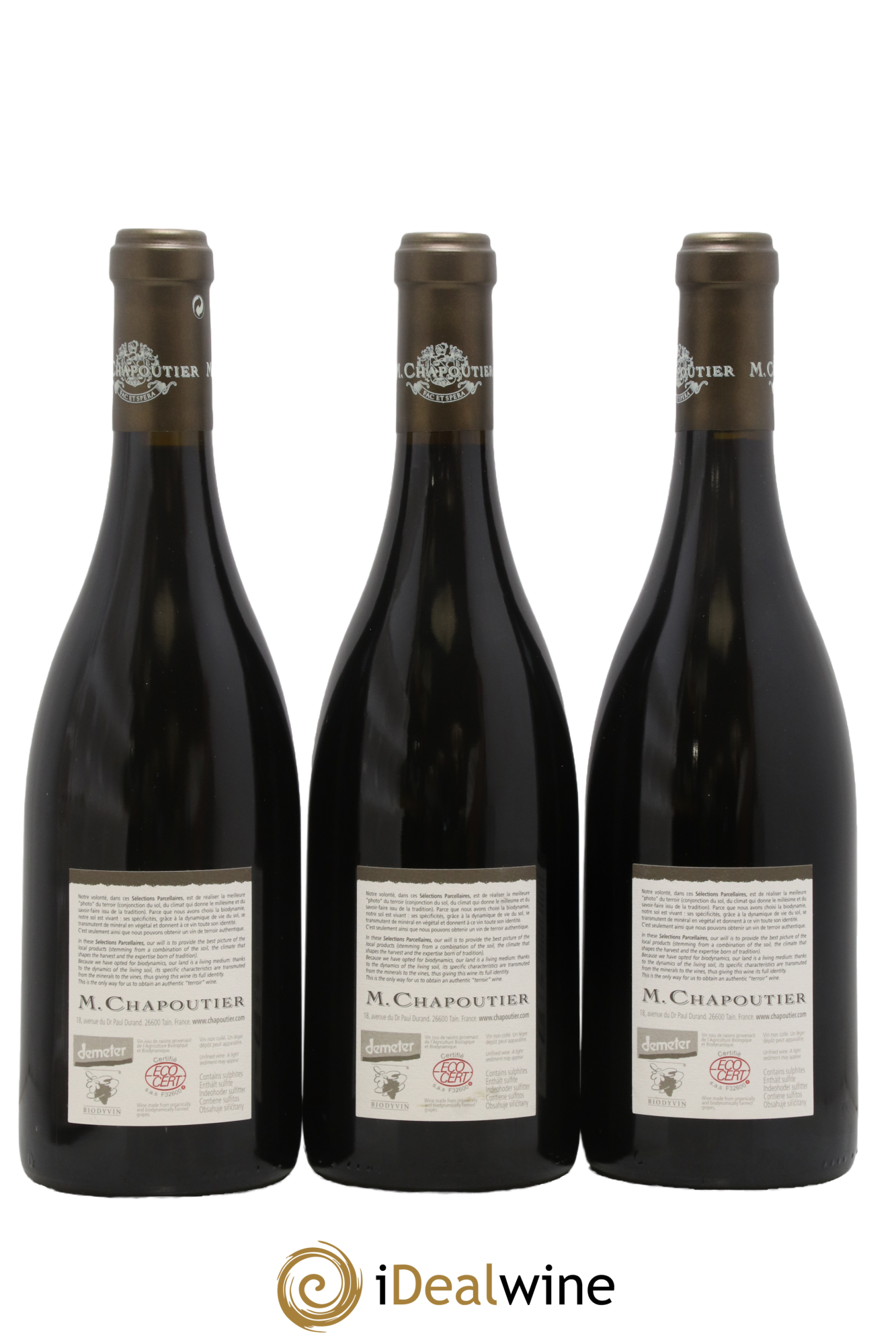 Hermitage Ermitage l'Ermite Chapoutier 2003 - Lot de 3 bouteilles - 1