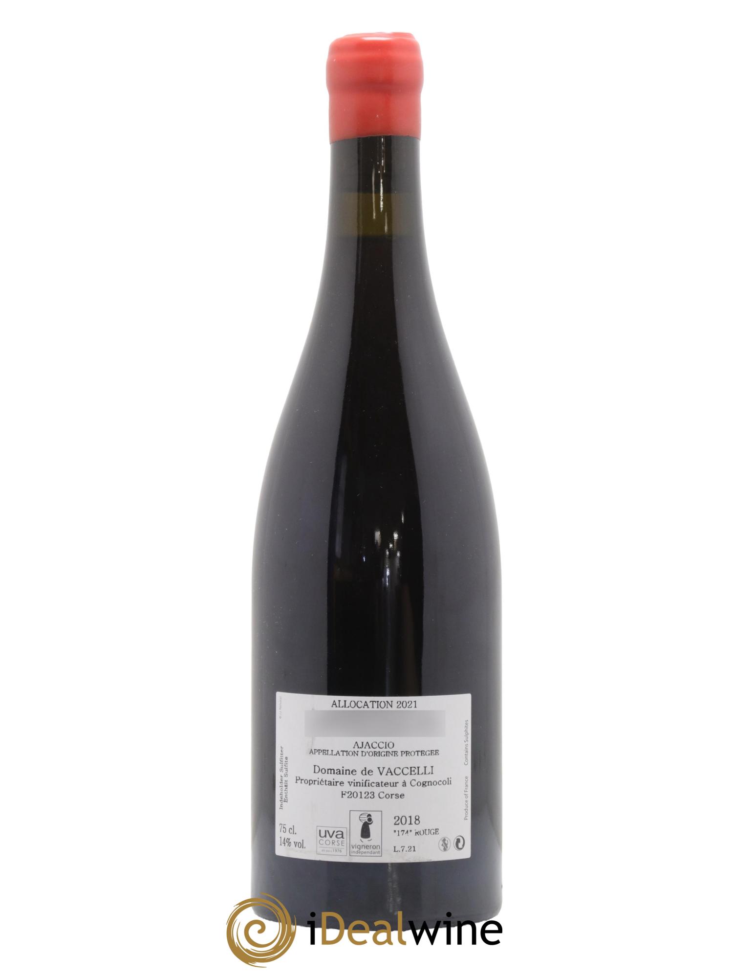Ajaccio Granit 174 Vaccelli 2018 - Lot de 1 bouteille - 1