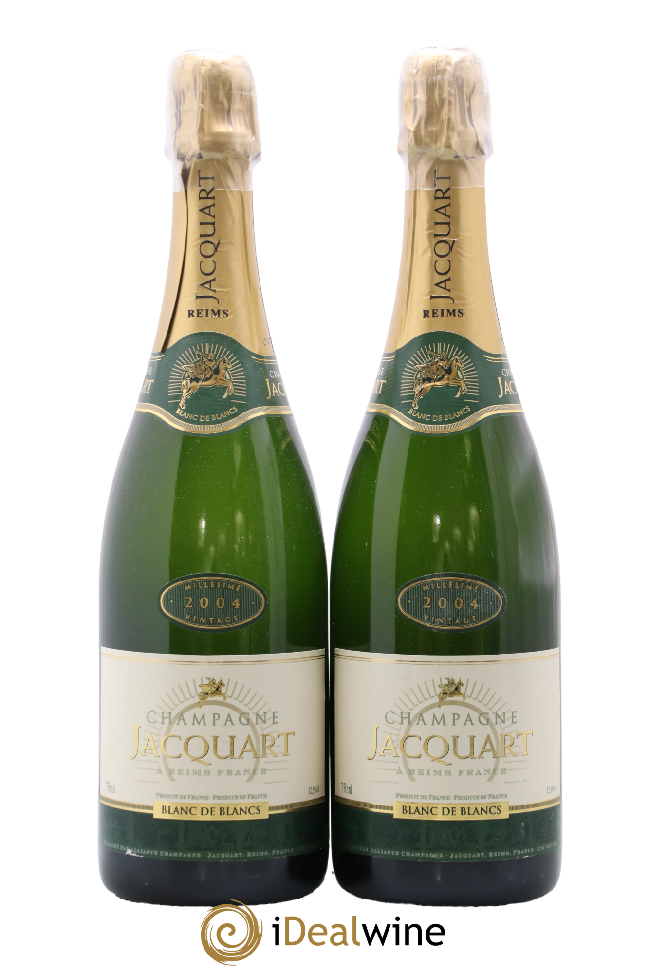 Champagne Blanc de Blancs Jacquart 2004 - Lot de 2 bouteilles - 0