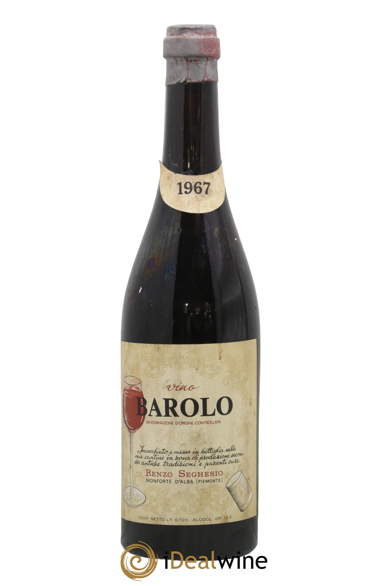 Barolo DOCG Renzo Seghesio 1967 - Lot de 1 bouteille - 0