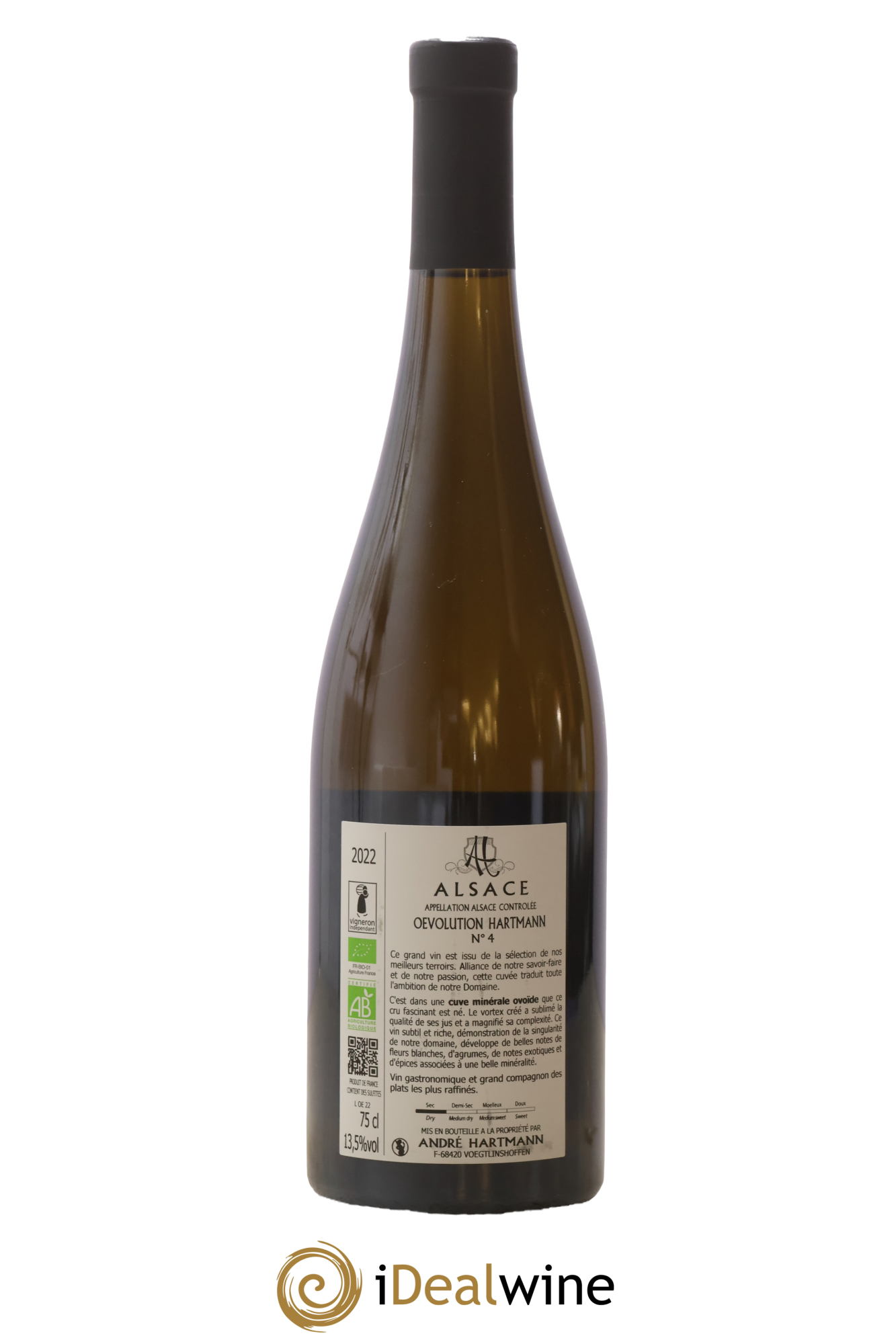 Alsace Cuvée Oevolution N° 4 André Hartmann 2022 - Lot de 1 bouteille - 1