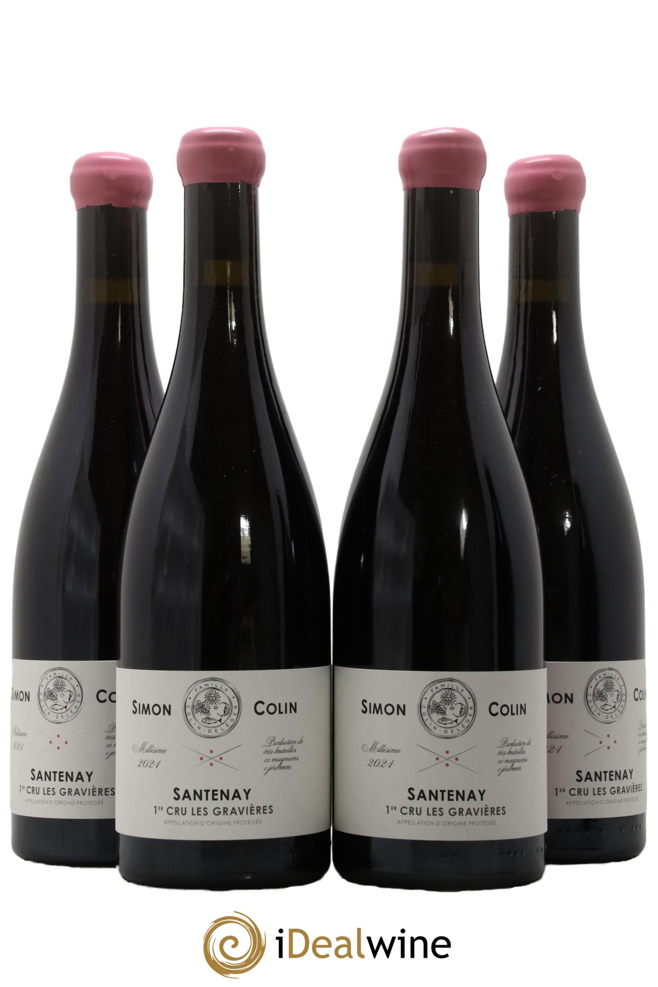 Santenay 1er Cru Les Gravières Domaine Simon Colin 2021 - Lot de 4 bouteilles - 0