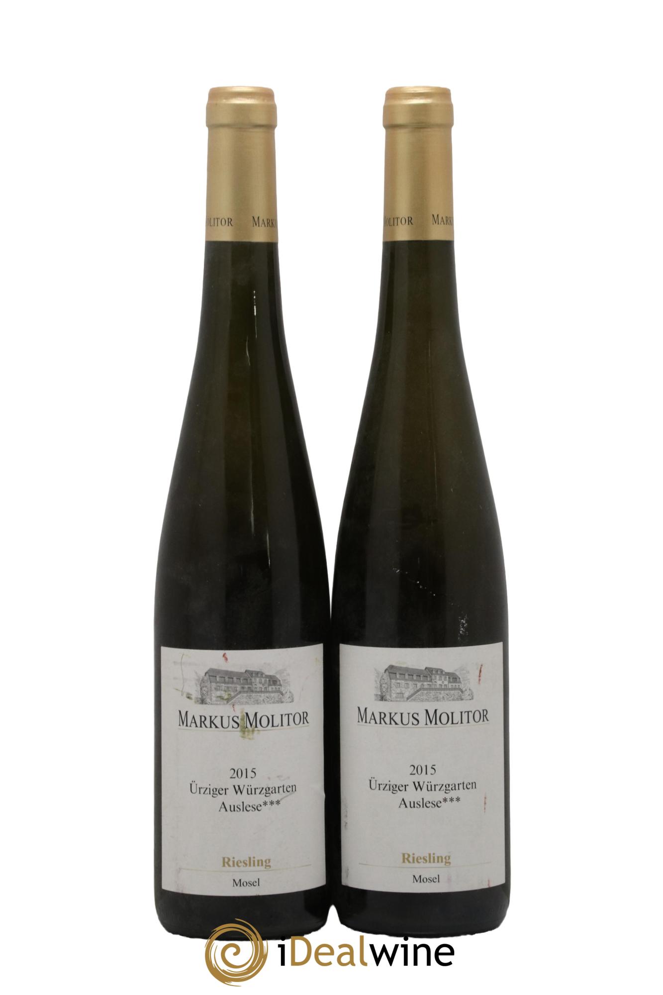 Allemagne Mosel Auslese Urziger Wurzgarten Gold Capsule Markus Molitor 2015 - Lot de 2 bouteilles - 0