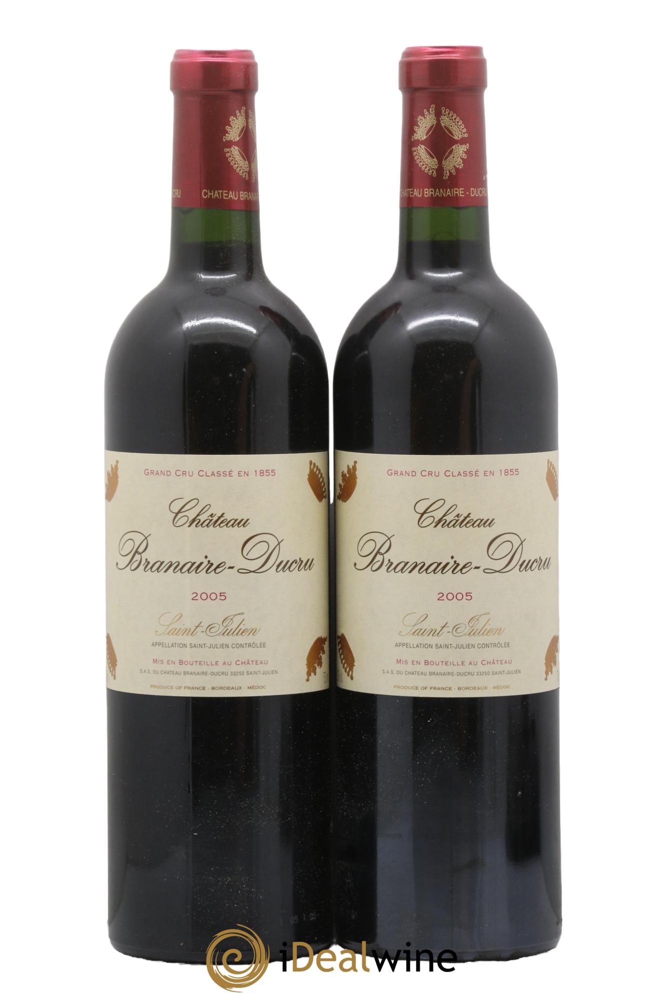 Château Branaire Ducru 4ème Grand Cru Classé 2005 - Lot de 2 bouteilles - 0