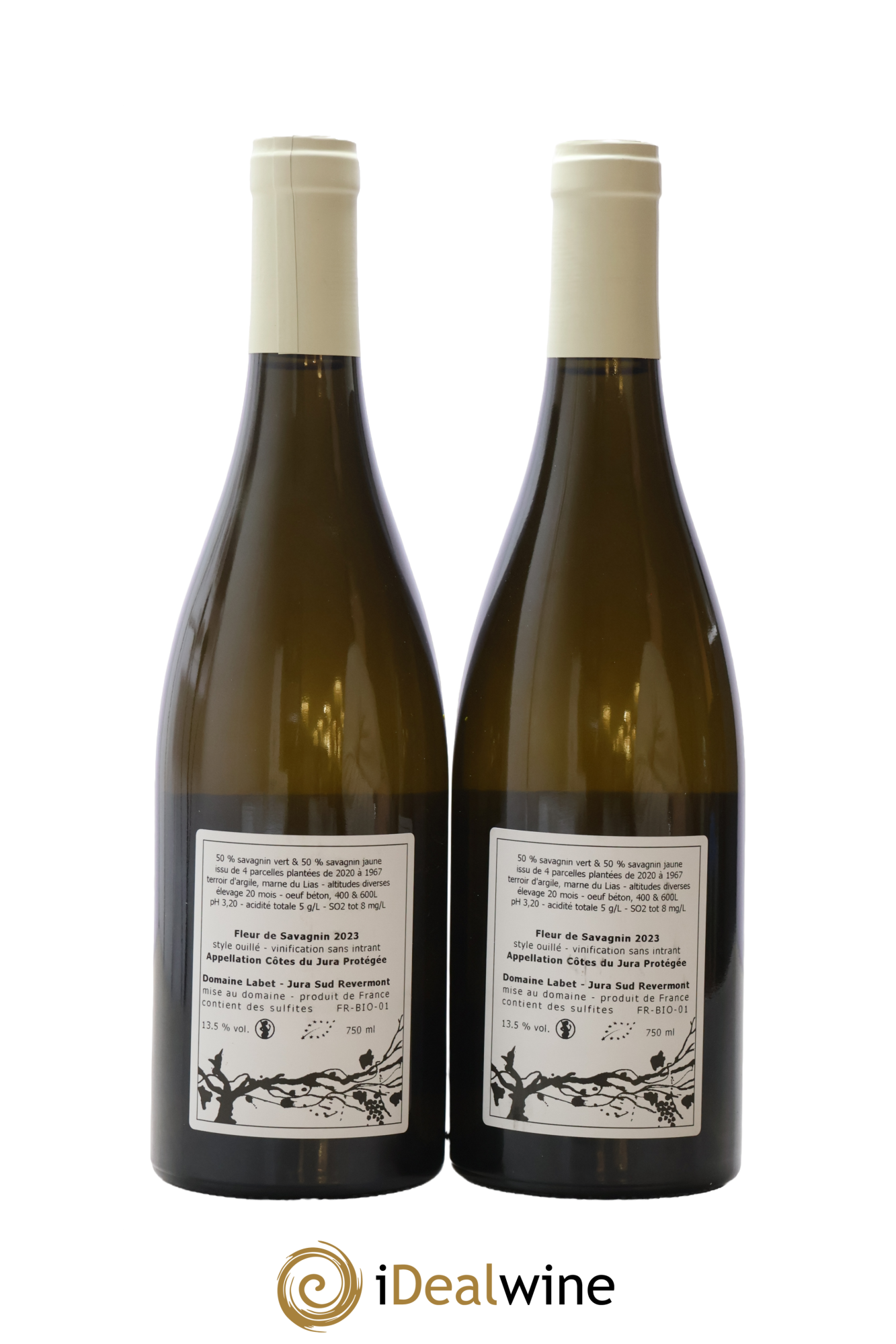Côtes du Jura Fleur de Savagnin Romain - Julien  - Charline Labet 2023 - Lot de 2 bouteilles - 1