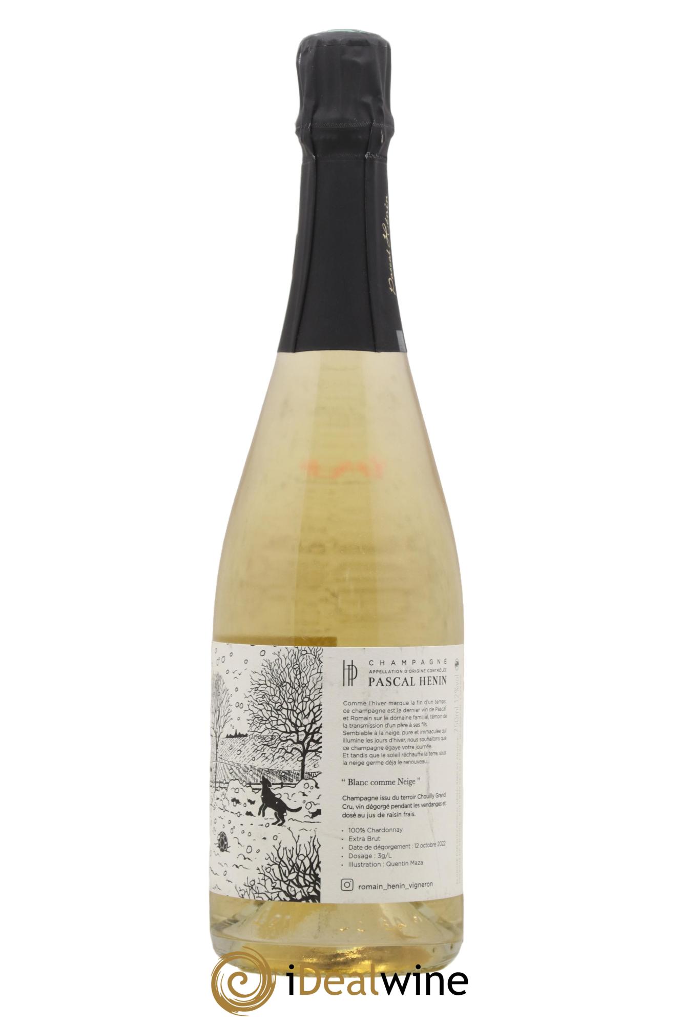 Blanc Comme Neige Pascal Henin - Romain Henin - Lot de 1 bouteille - 1
