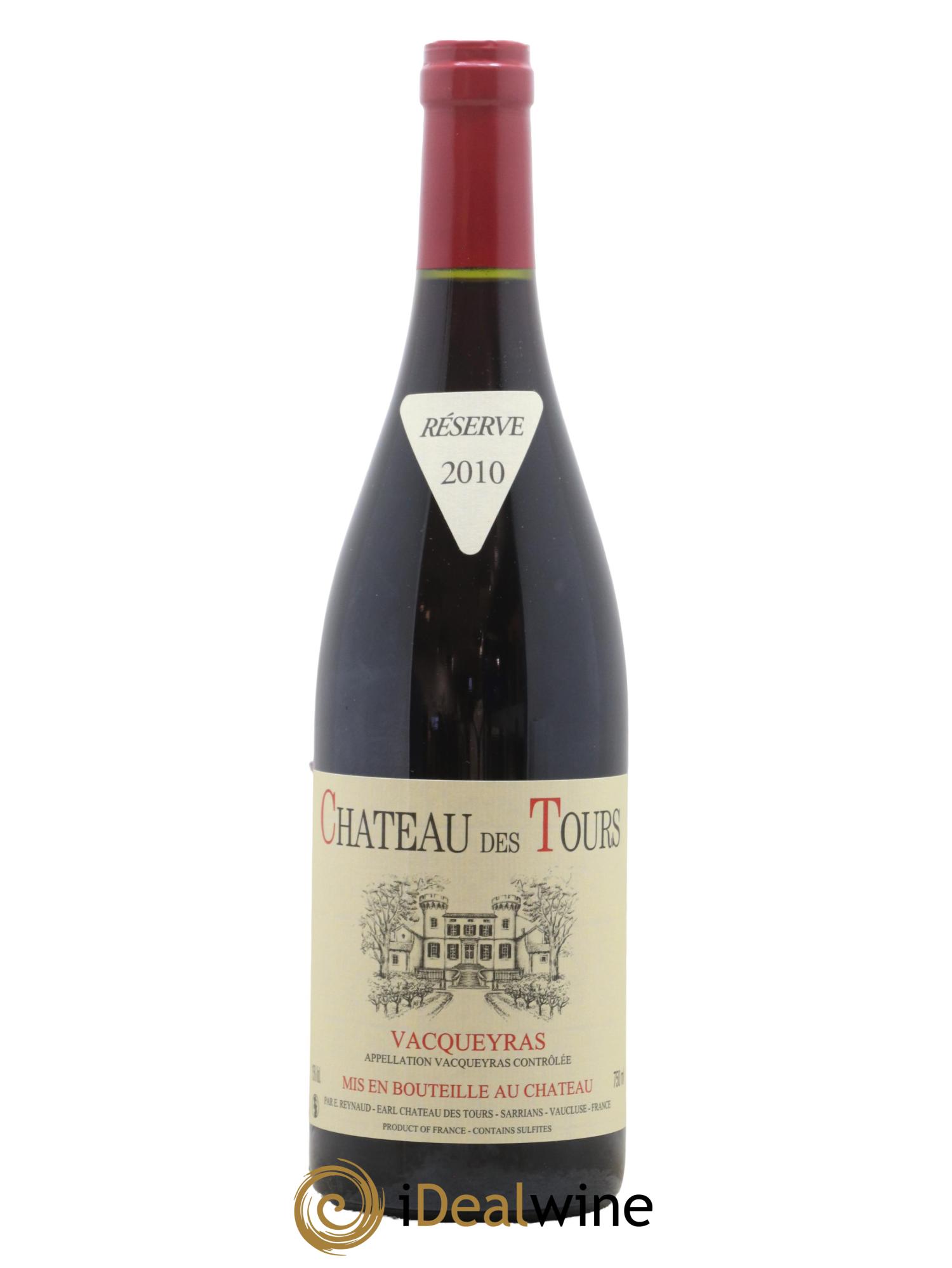 Vacqueyras Château des Tours Emmanuel Reynaud 2010 - Lot de 1 bouteille - 0