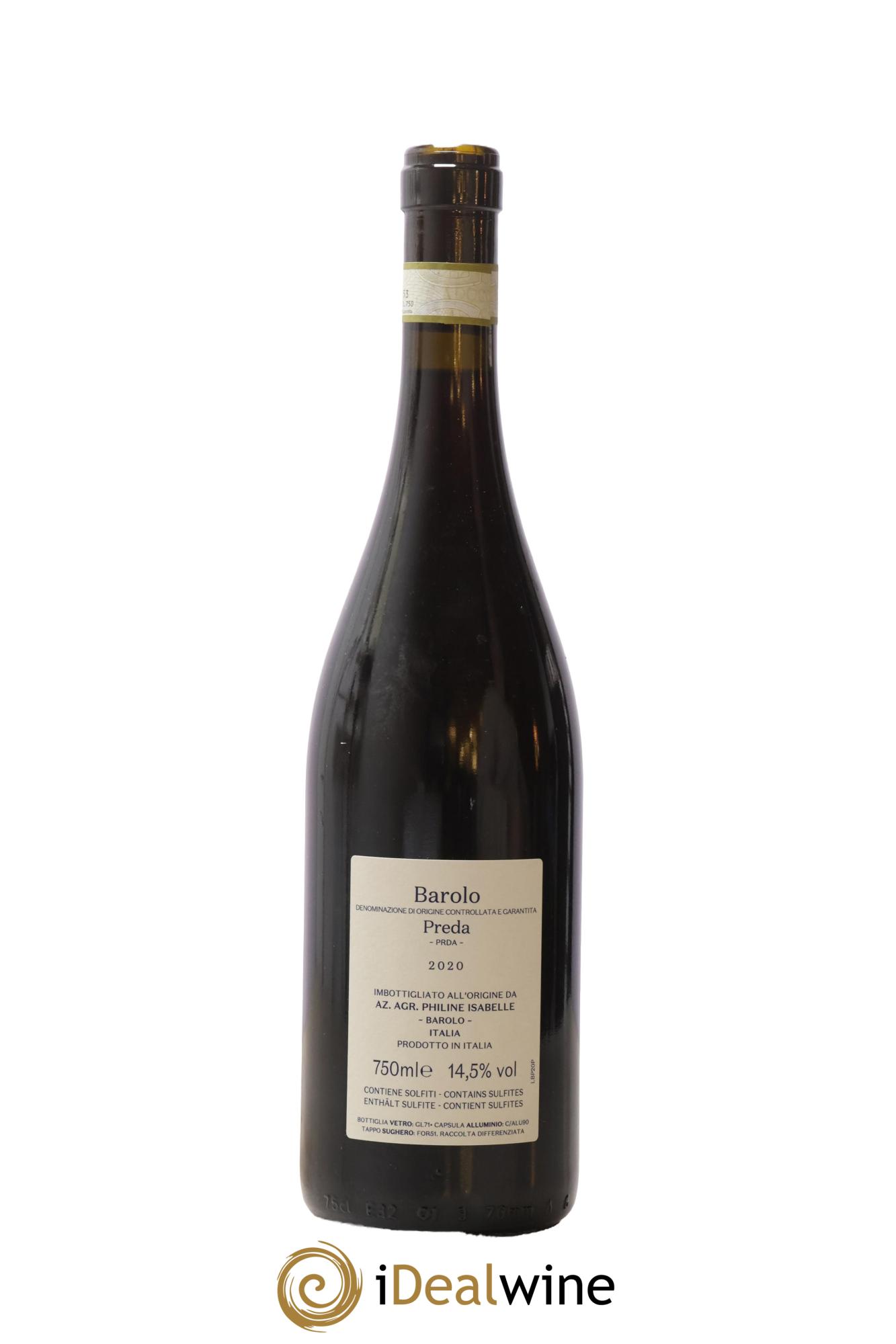 Barolo DOC Preda Philine Isabelle 2020 - Lot de 1 bouteille - 1