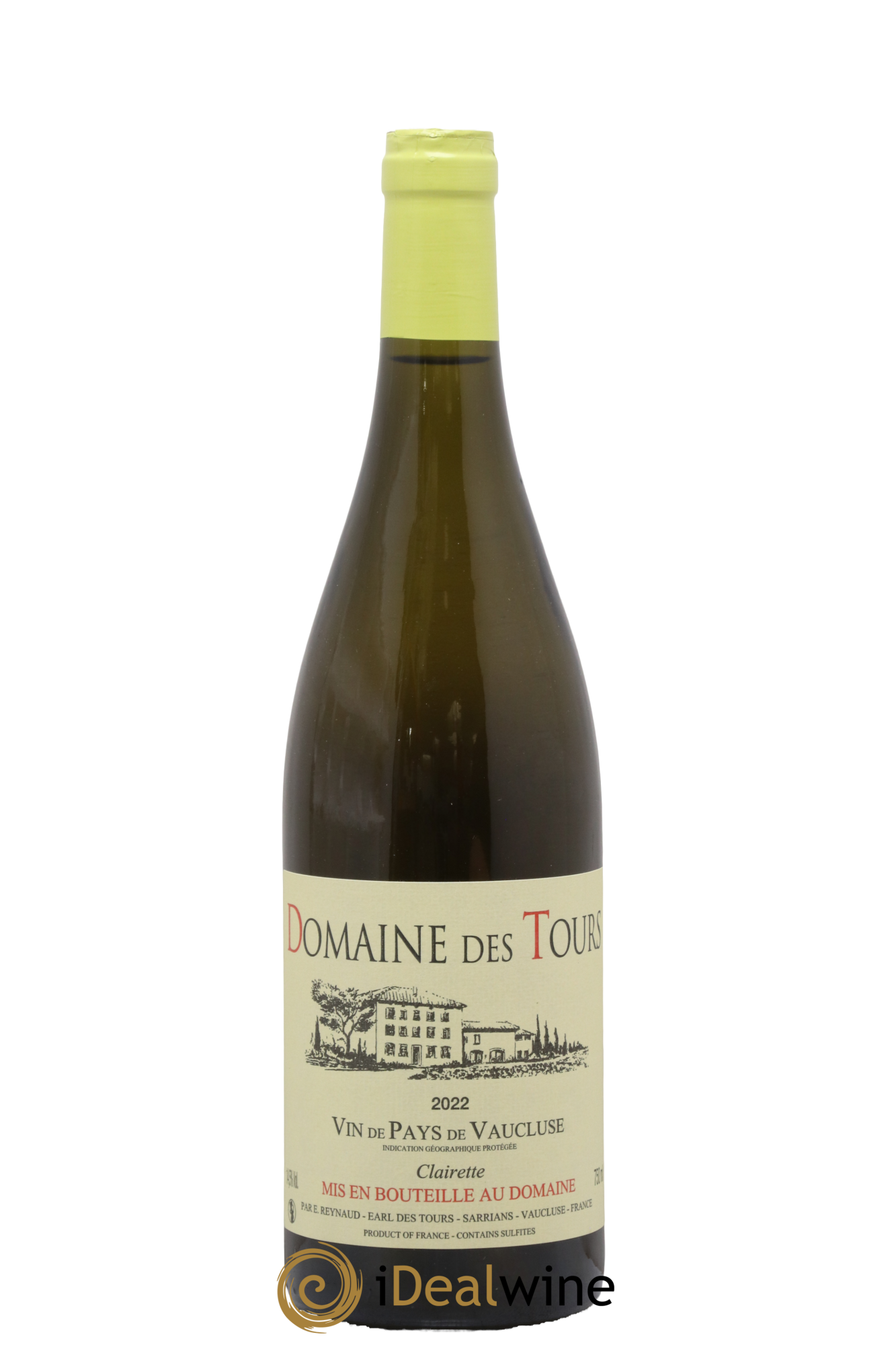 Vaucluse (Vin de Pays de Vaucluse) Domaine des Tours Clairette Emmanuel Reynaud 2022 - Lot de 1 bouteille - 0