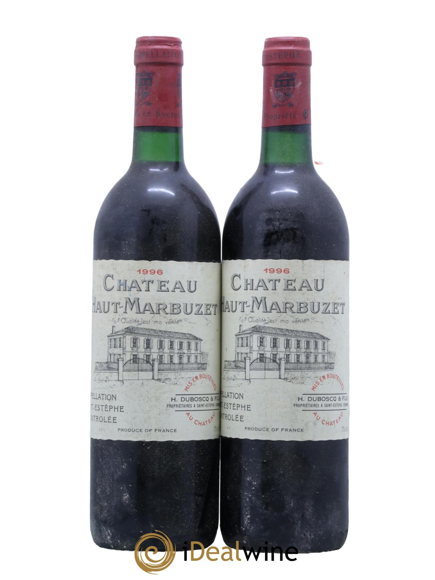 Château Haut Marbuzet 1996 - Lot de 2 bouteilles - 0