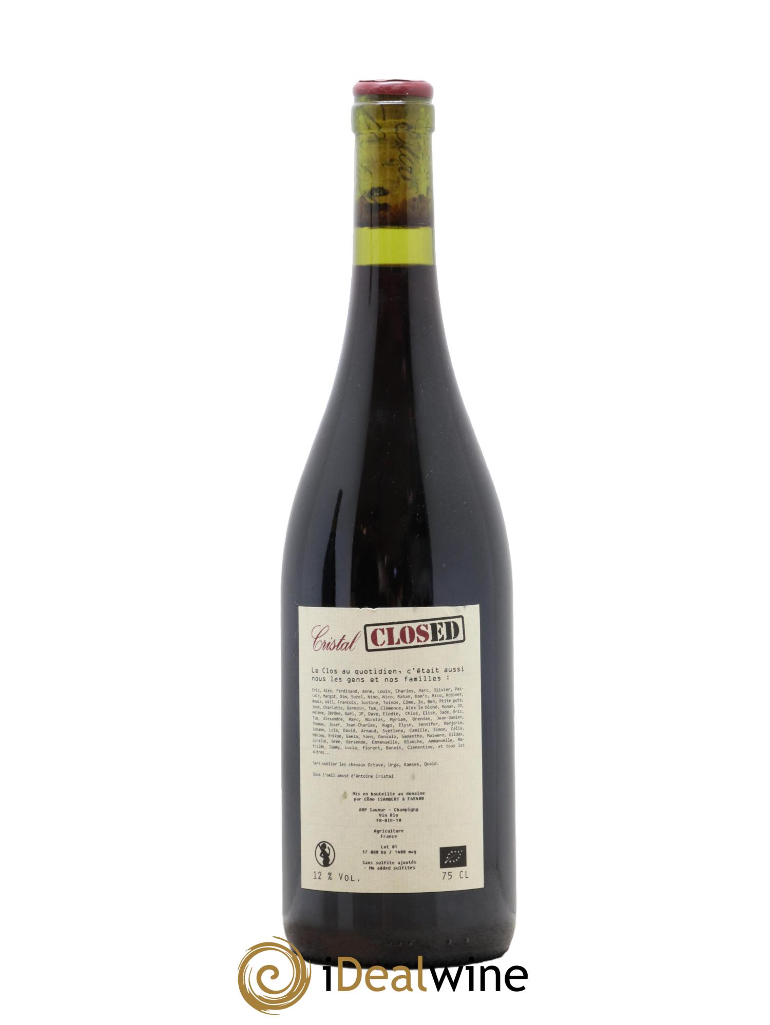 Saumur-Champigny Cristal Closed Clos Cristal Eric Dubois 2015 - Lot de 1 bouteille - 1