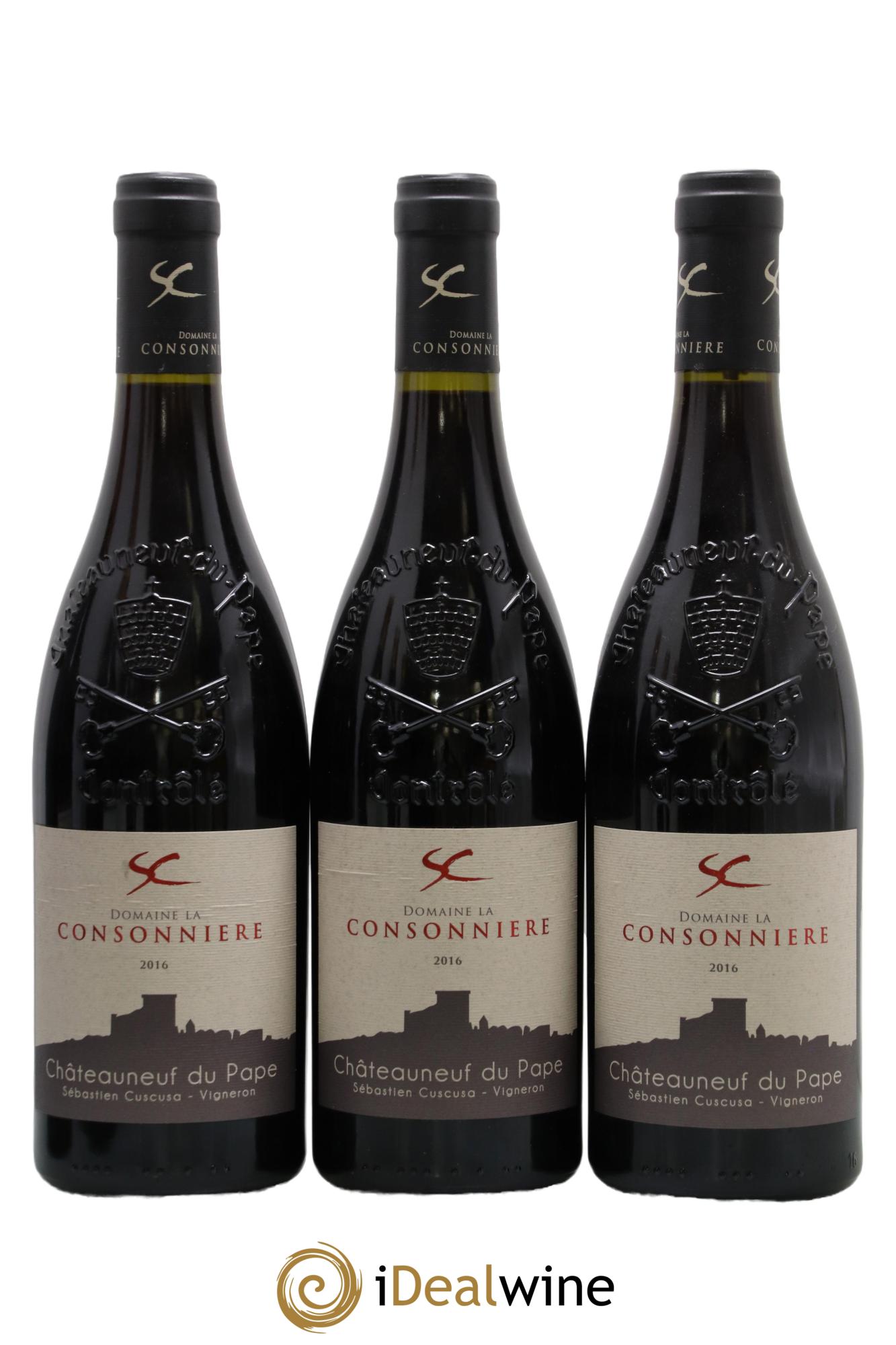 Châteauneuf-du-Pape Domaine Consonnière 2016 - Posten von 3 Flaschen - 0
