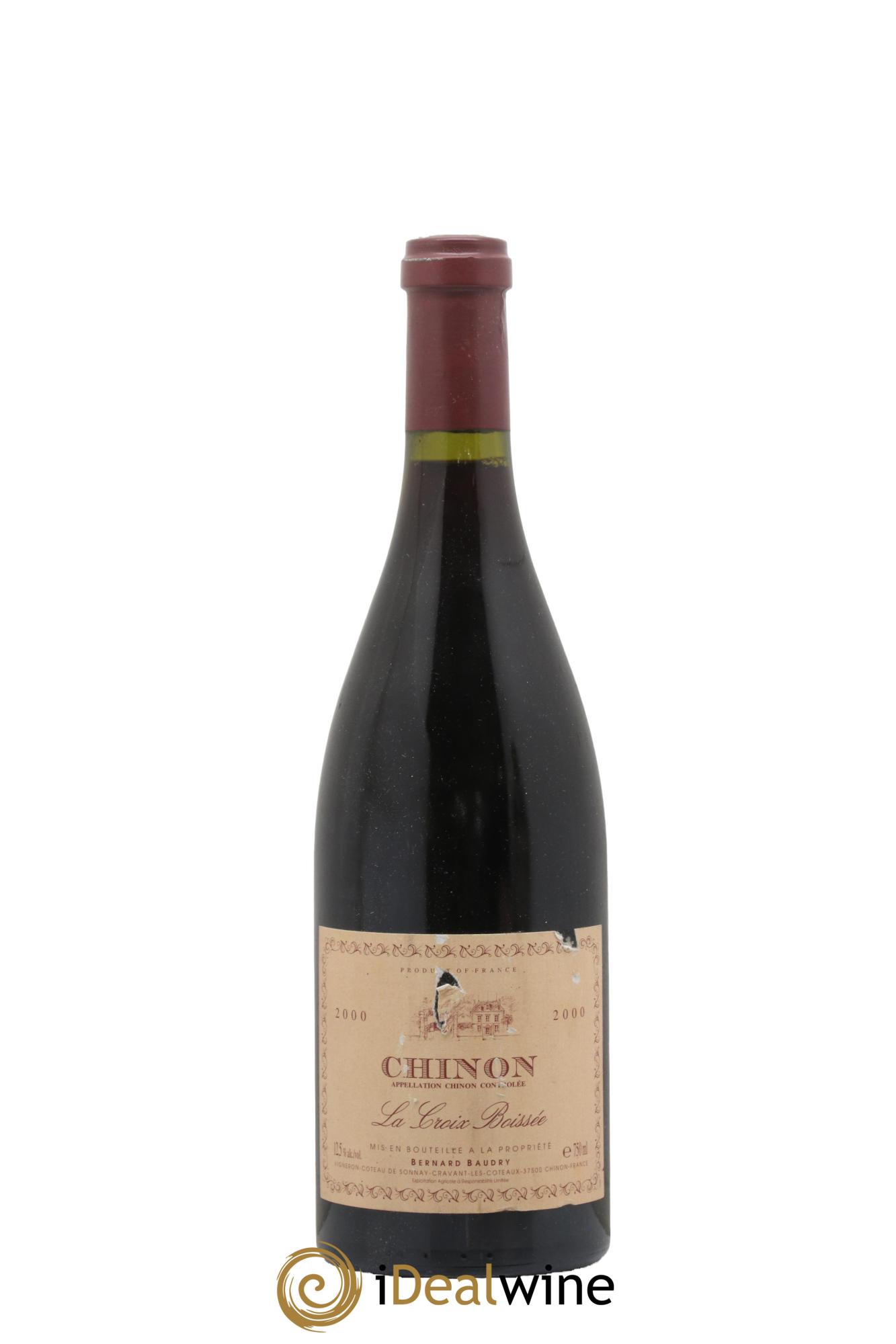 Chinon La Croix Boissée Bernard Baudry 2000 - Lot de 1 bouteille - 0